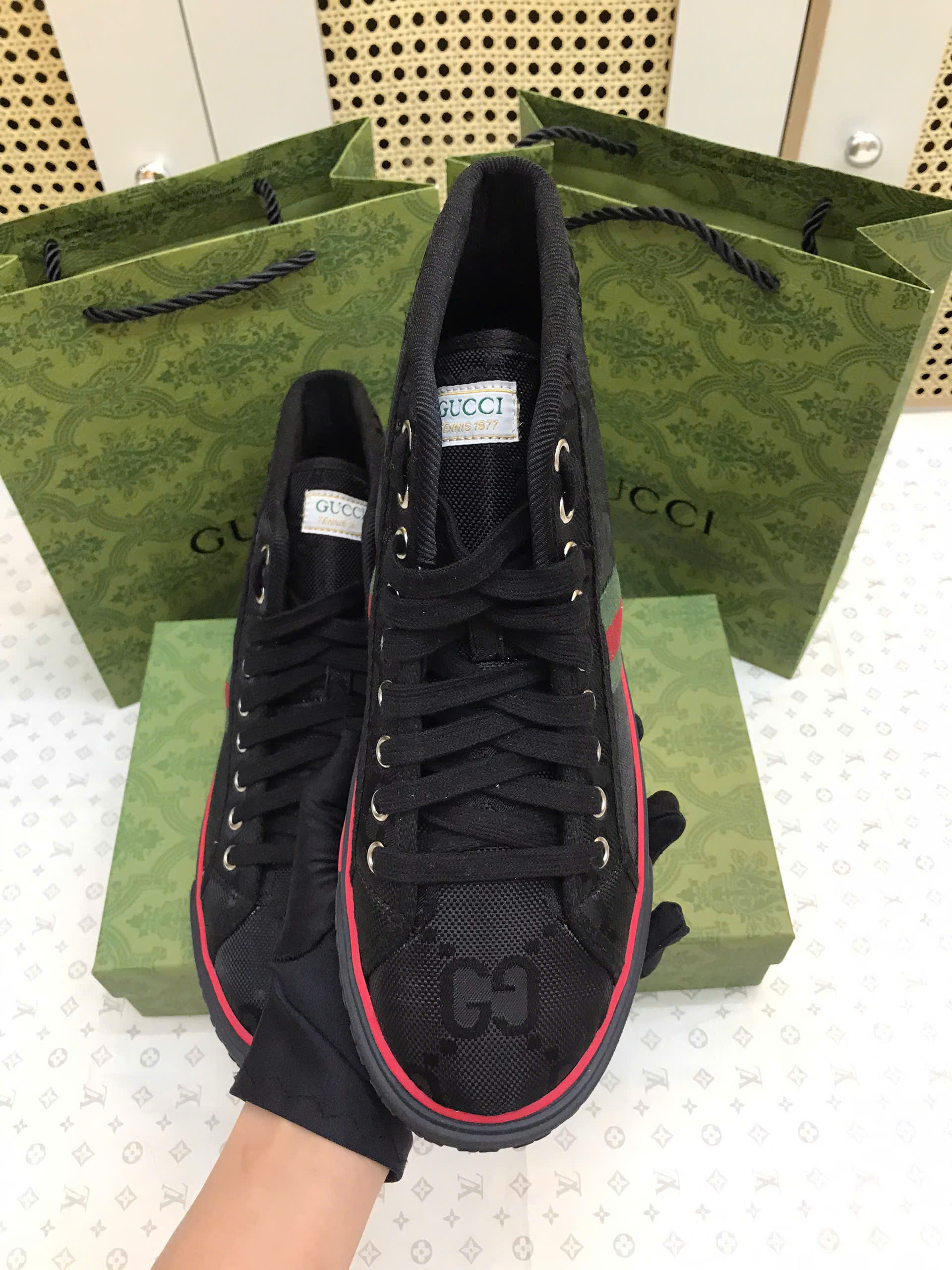 Giày Gucci Off The Grid High Black Siêu Cấp Size 8 Men