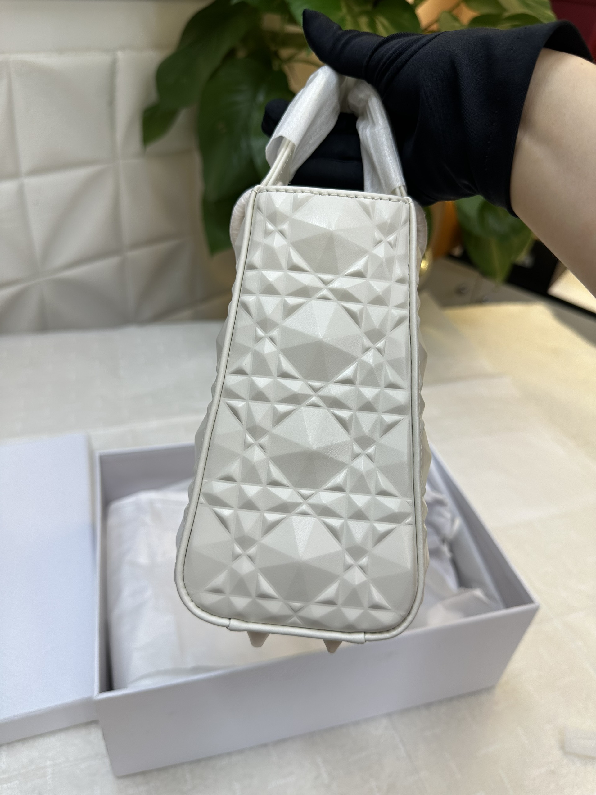 Túi Dior Small Lady My ABCDIOR Diamond Bag White Vip Size 20cm