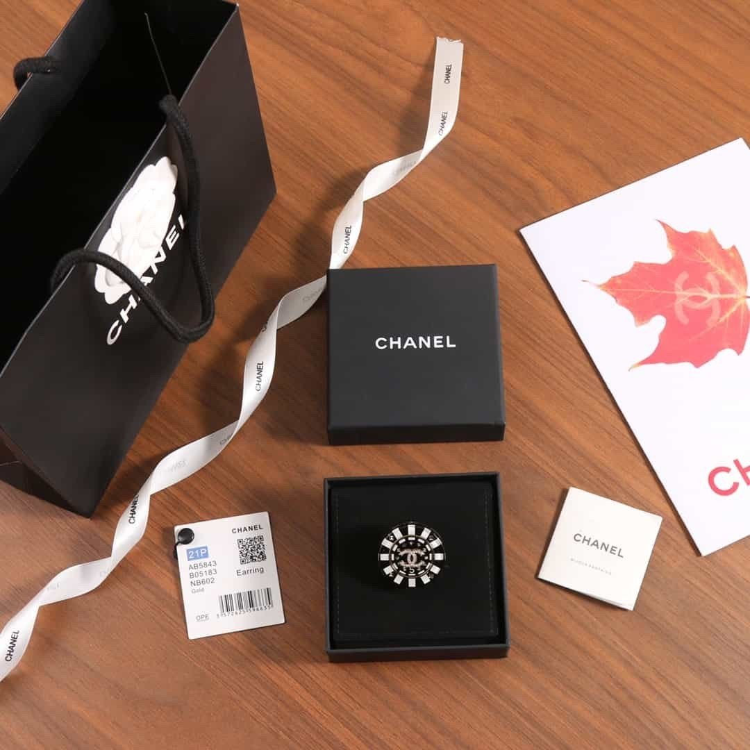 Trâm Cài Áo Chanel Acrylic Siêu Cấp Double C Full Box