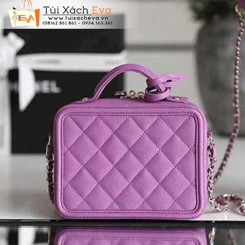 Túi Xách Chanel Vanity Bag Siêu Cấp Màu Tím Đẹp.