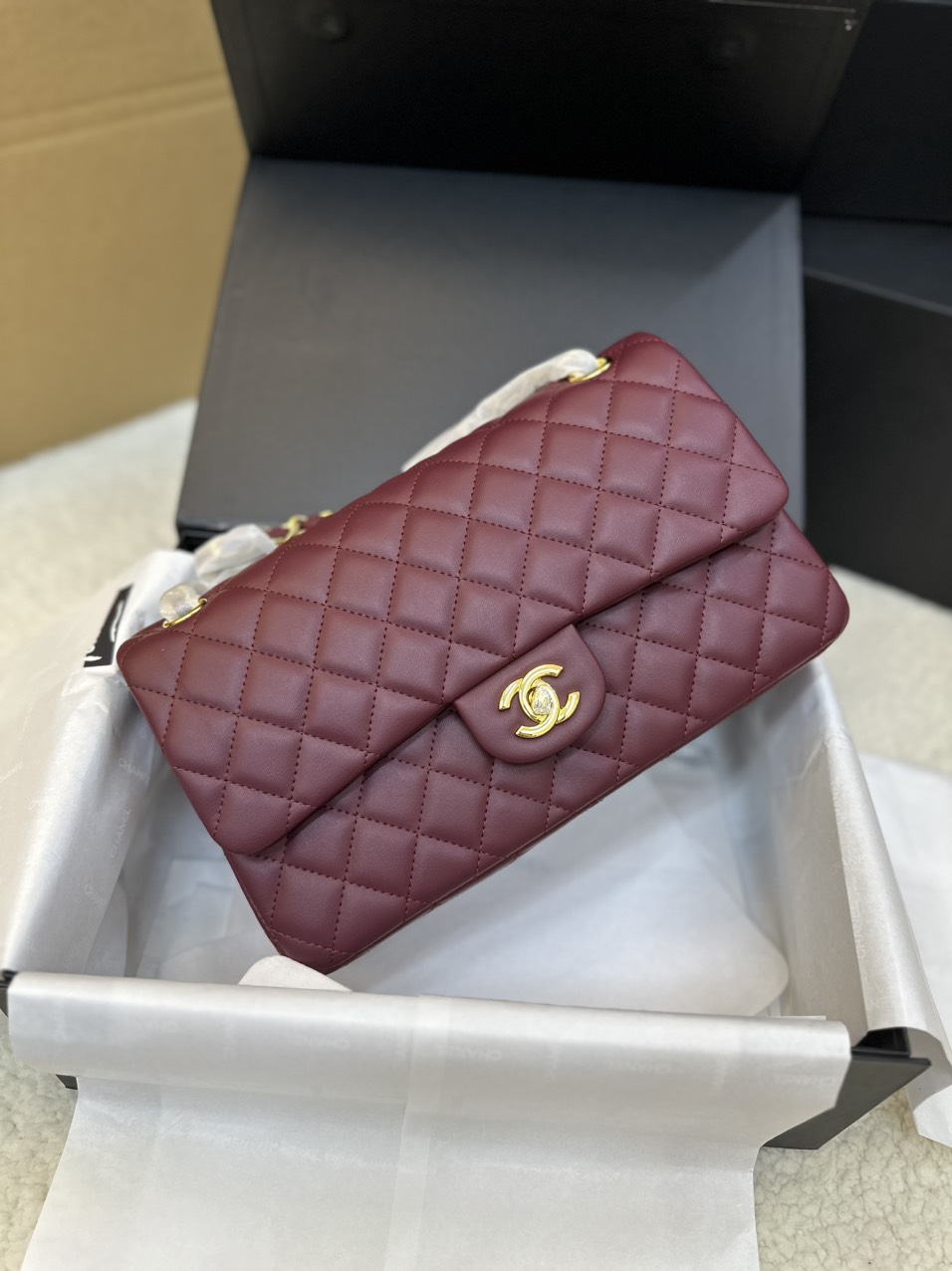 Túi Xách Chanel Classic Flap Đỏ Size 25cm