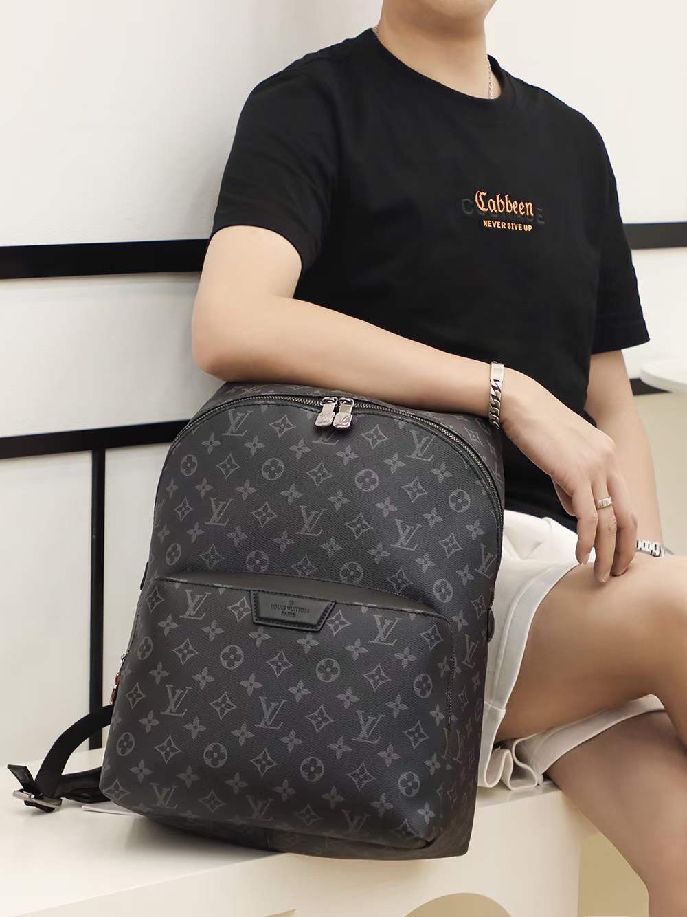 Balo LV Super Hoa Đen