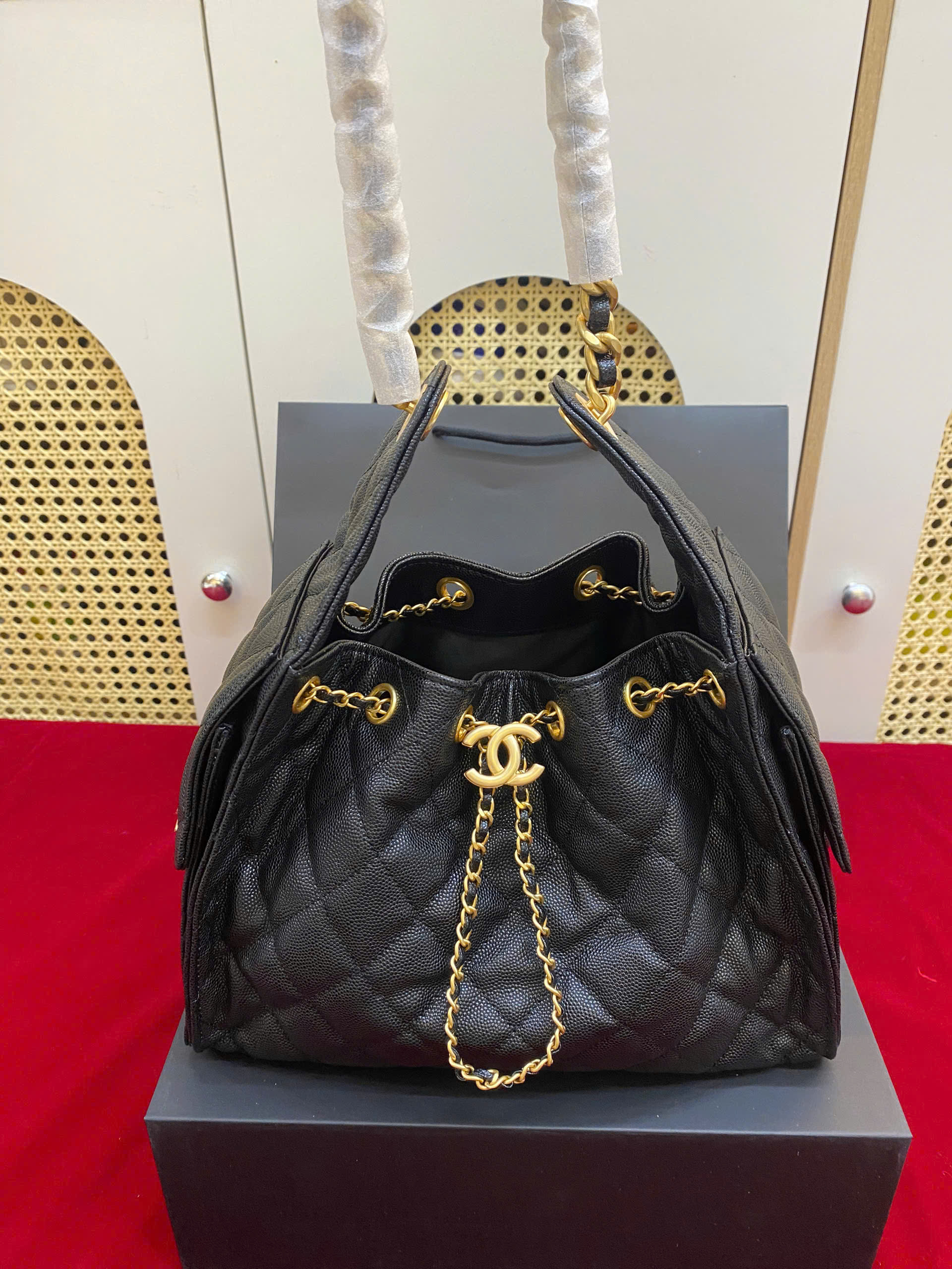 Túi Xách Chanel 25C Màu Đen Siêu Vip Size 30cm