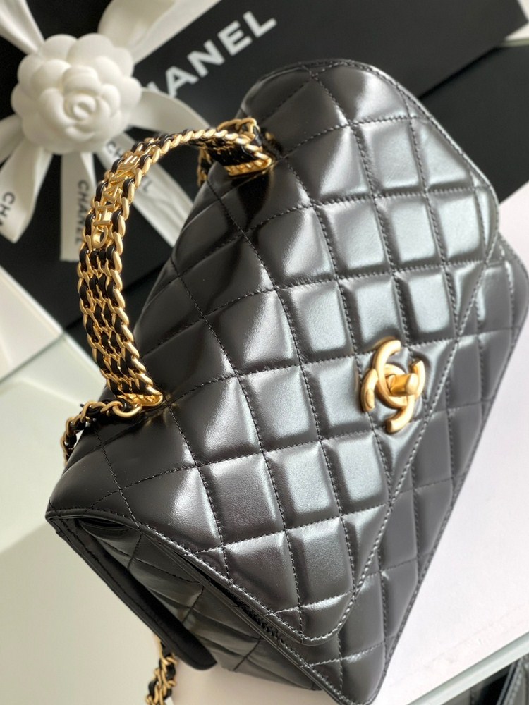 Túi Xách Chanel 23P Quai Sắt Vip Màu Đen Size 18cm