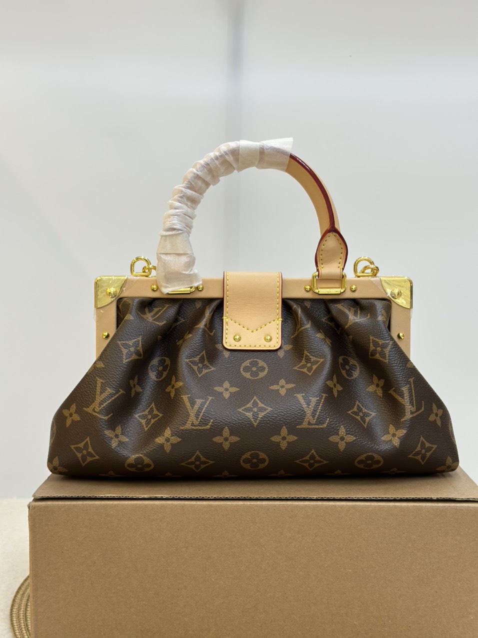 Túi Xách LV Monogram Clutch Super Màu Nâu Size 28cm Full Box