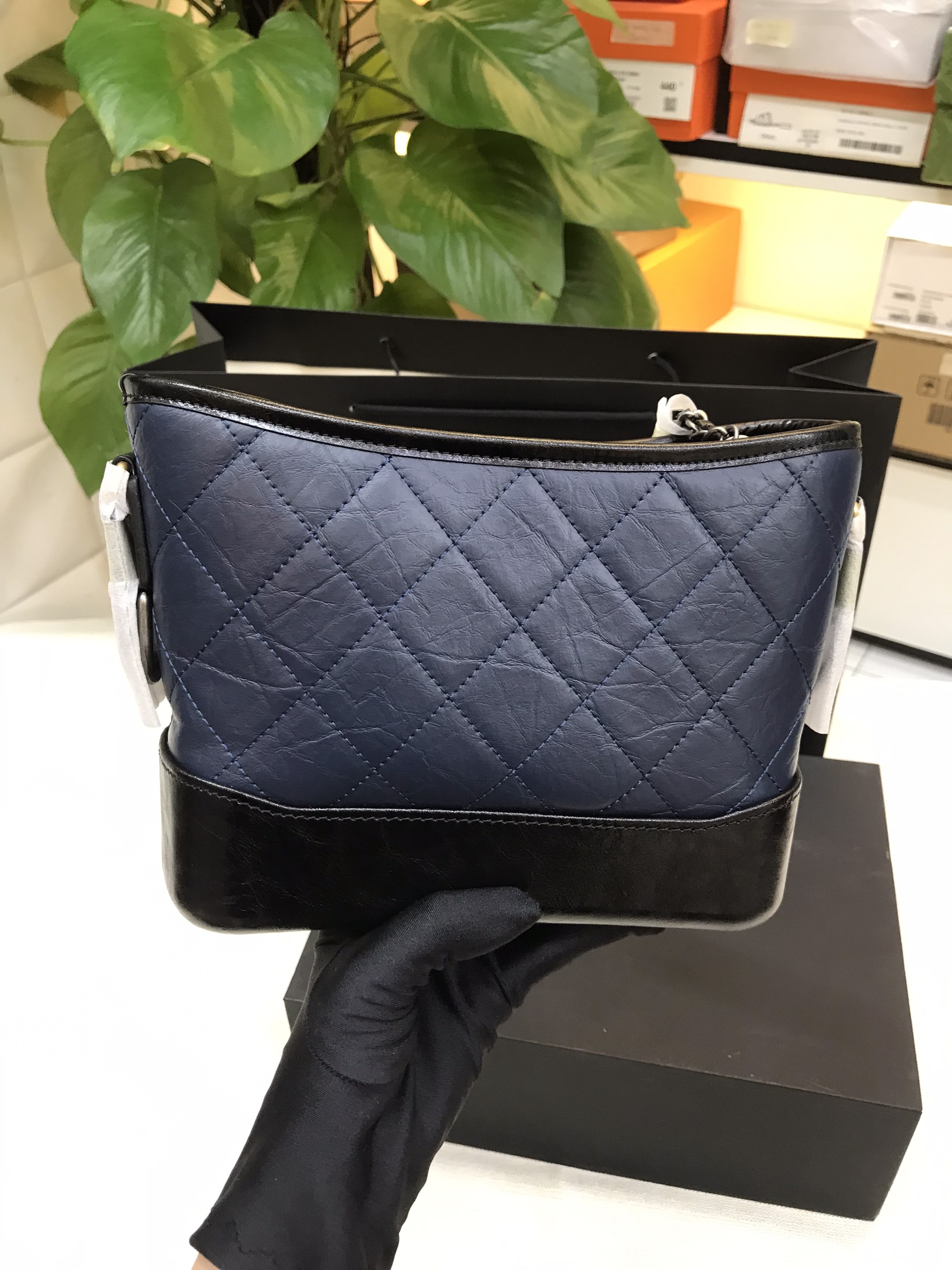 Túi Chanel Gabrielle Hobo Small Navy Siêu Cấp Màu Xanh Size 20cm