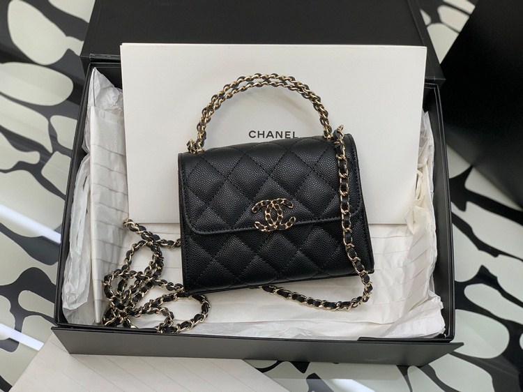 Túi Xách Chanel 23p Siêu Cấp Màu Đen 99188a 15cm