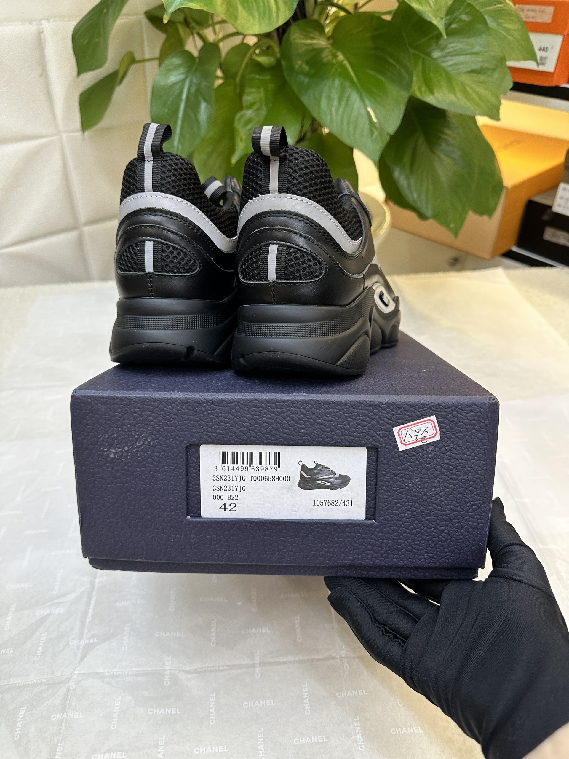 Giày Dior B22 Sneaker ‘Black Mesh’ Siêu Cấp Màu Đen Size 42