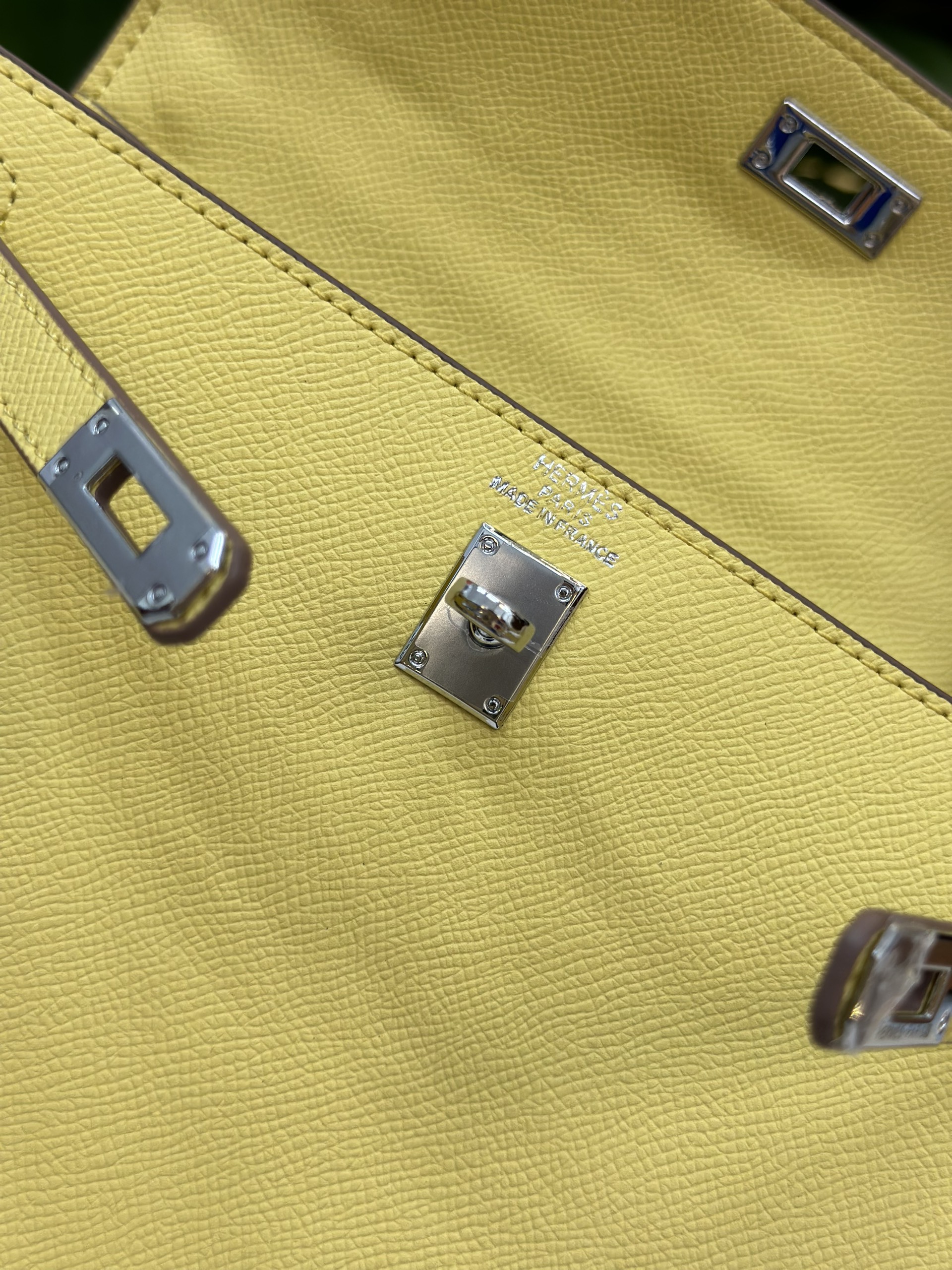 Túi Hermes Kelly Super Màu Vàng Khóa Bạc Size 25cm
