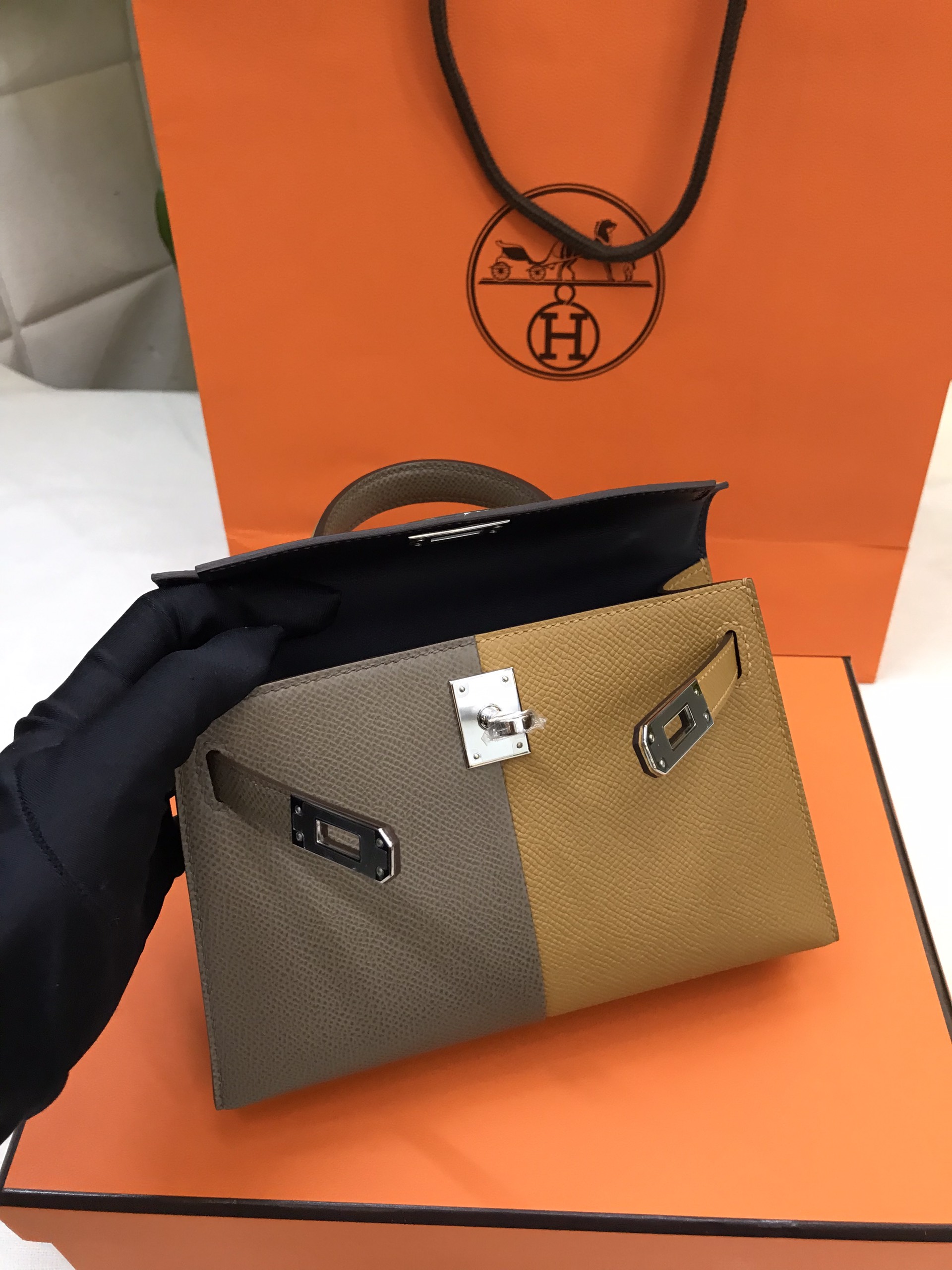 Túi Hermes Kelly 20 Epsom VIP Màu Phối Size 20cm