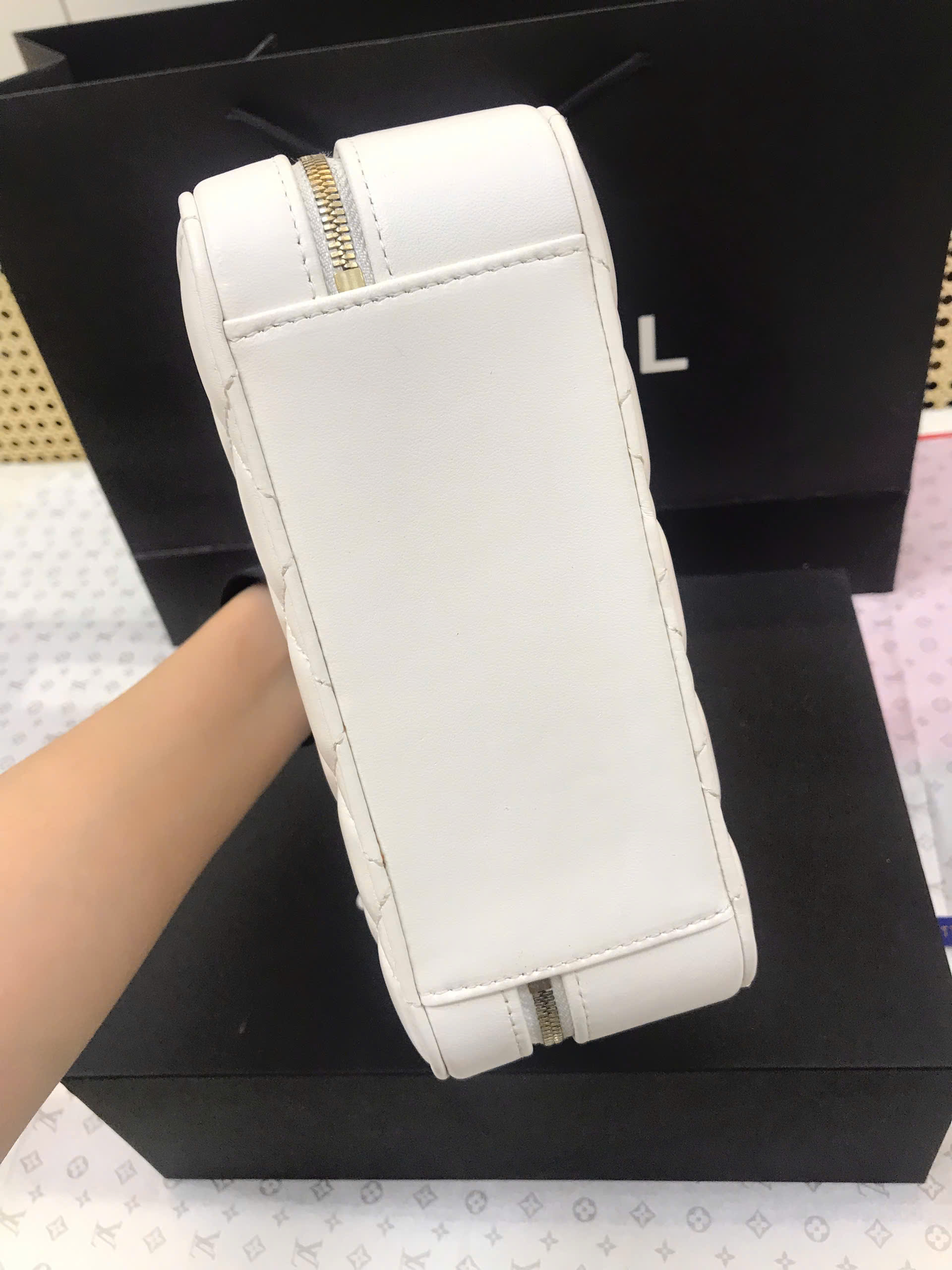 Túi Chanel Vanity White Bag Siêu Cấp Màu Trắng Size 20cm