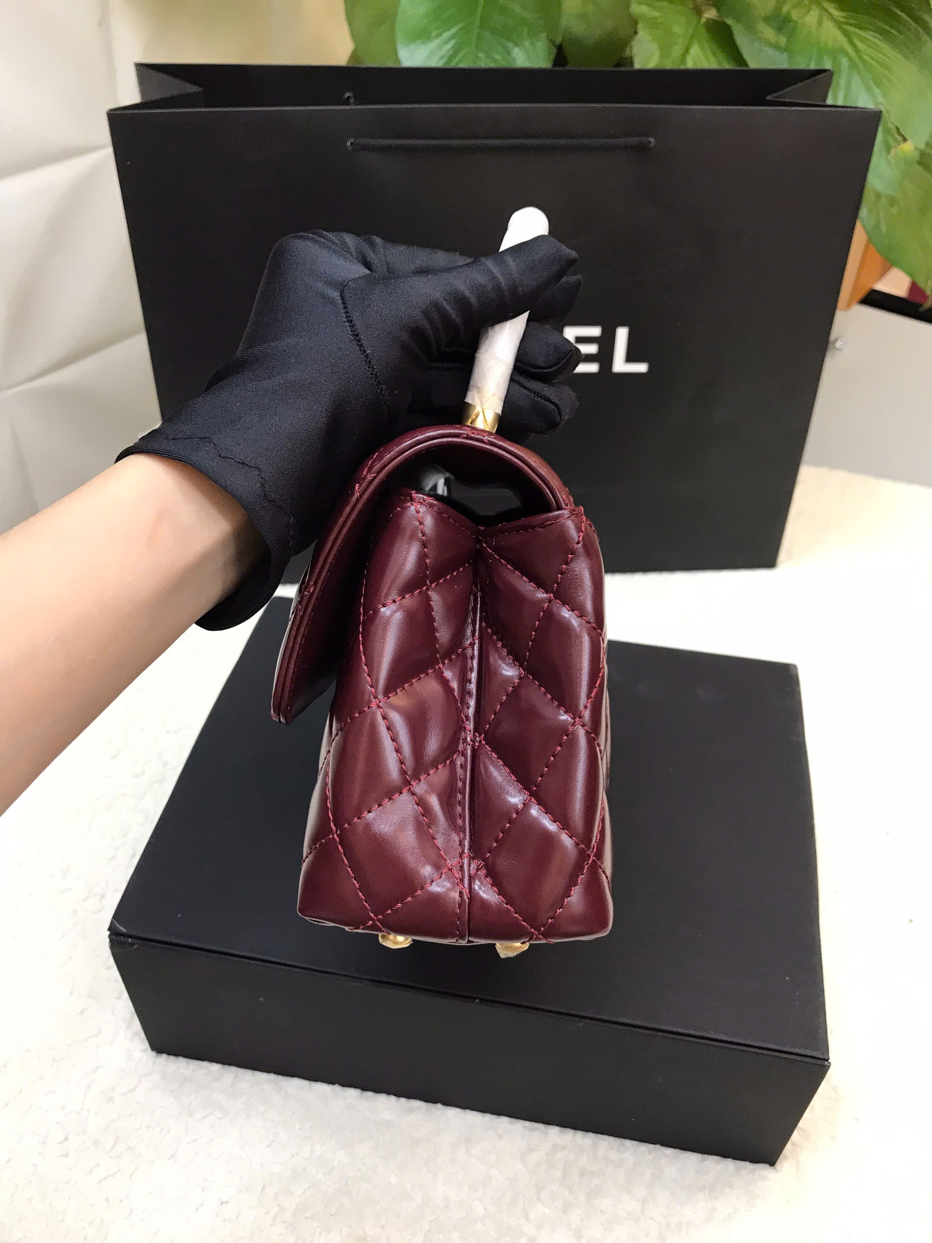 Túi Chanel CoCo Small Red Vip Màu Đen Da Lì Size 29cm