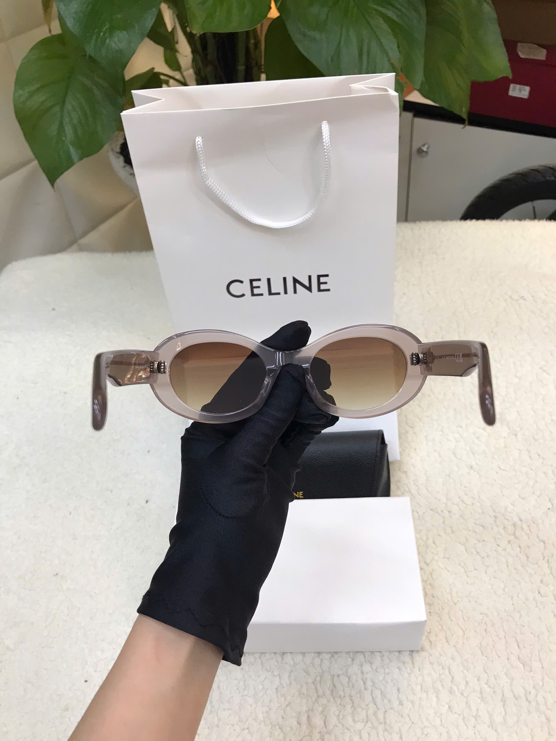 Kính Celine Triomphe 01 Sunglasses In Acetate Siêu Cấp