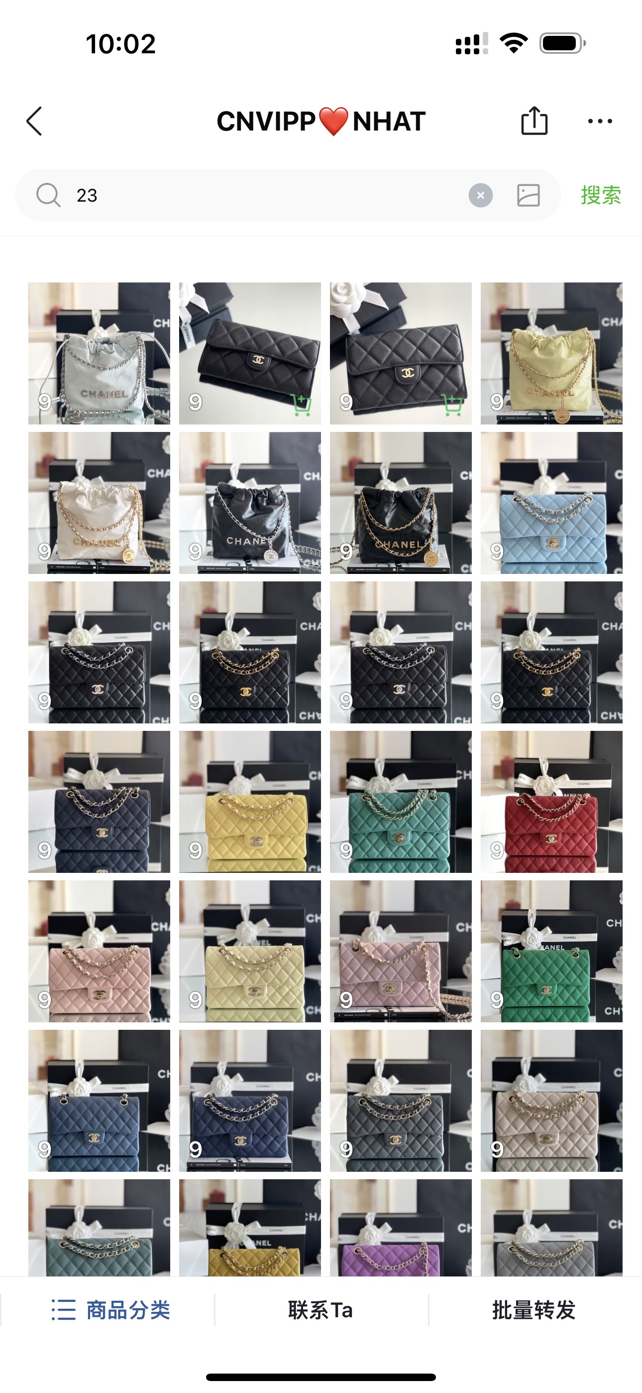 Bảng Màu Túi Chanel Classic Flap Vip