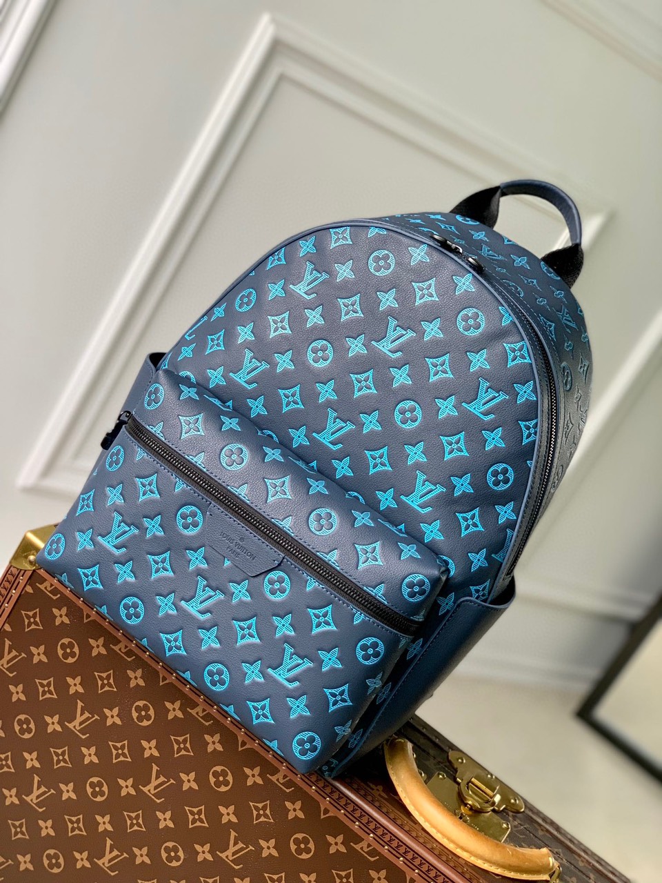 Balo LV Discovery Piran Vip Màu Xanh Size 38cm M46557