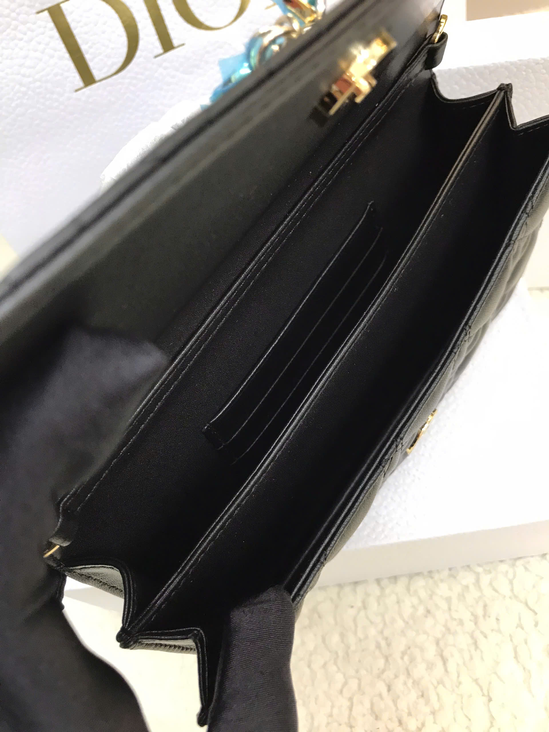 Túi My Dior Mini Bag Black Cannage Lambskin Siêu Cấp Màu Đen Size 21cm