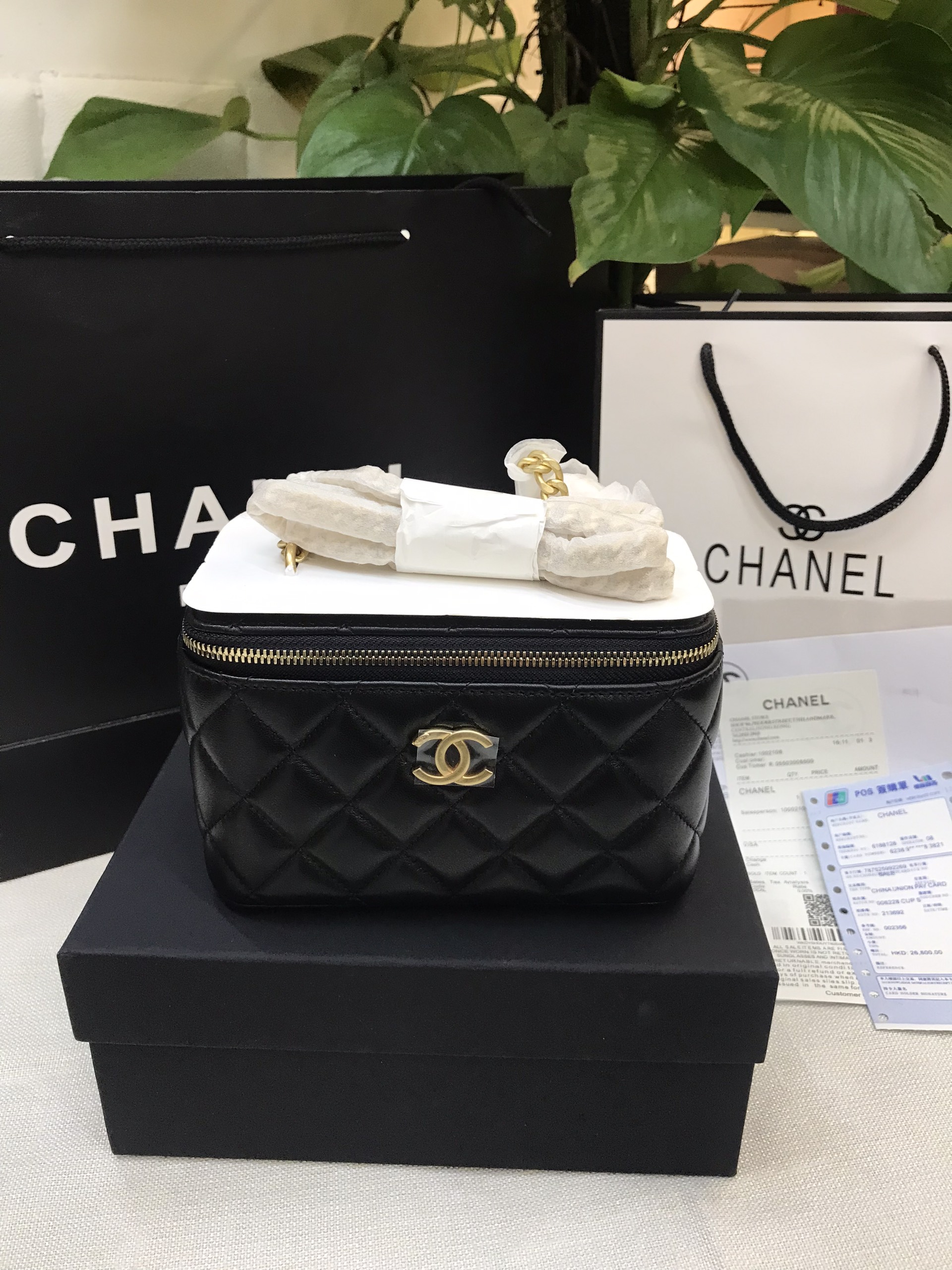 Túi Chanel Vanity Siêu Cấp Màu Đen Size 17cm