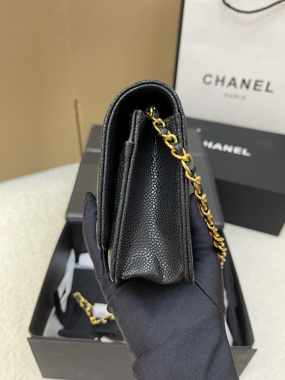 Túi Chanel Woc Super Màu Đen 19 cm