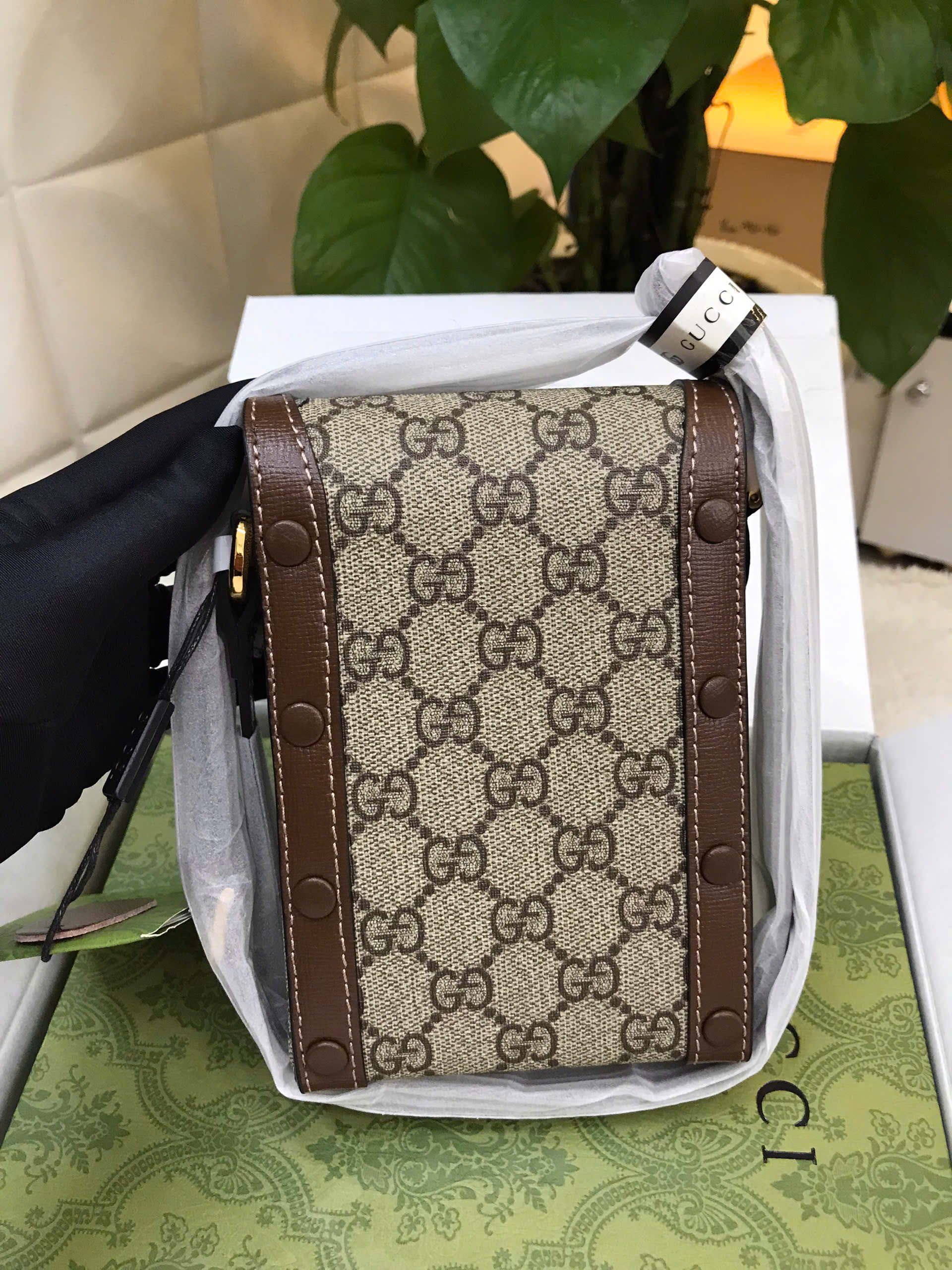 Túi Gucci Horsebit 1955 Mini Bag Super Màu Nâu Size 17cm