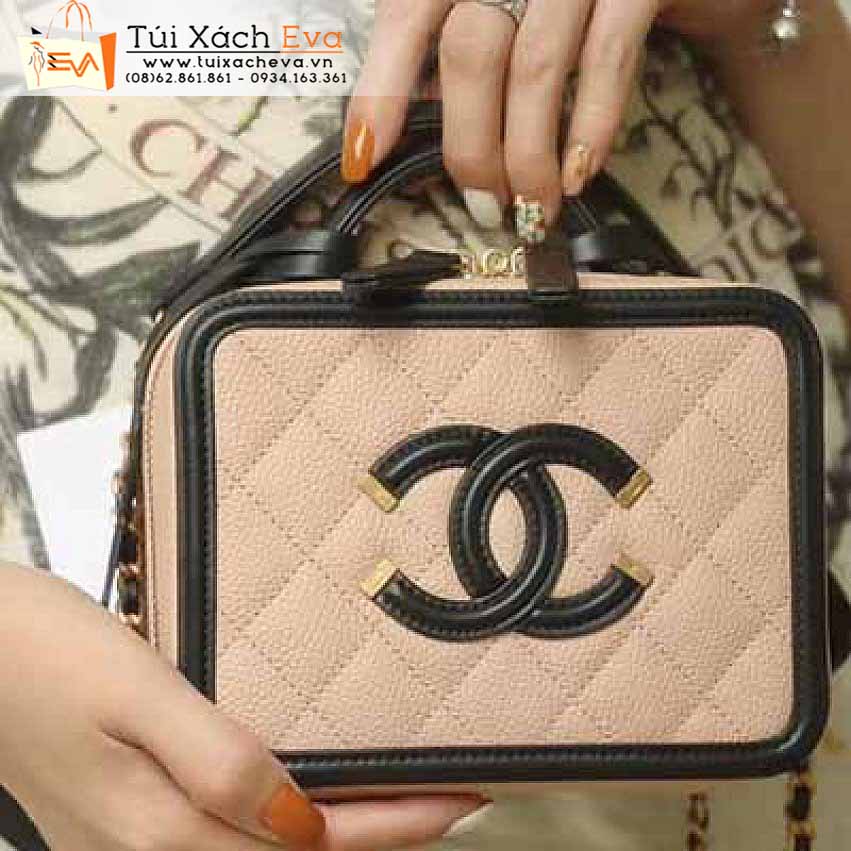 Túi Xách Chanel Vanity Bag Siêu Cấp Màu Cam Đẹp.