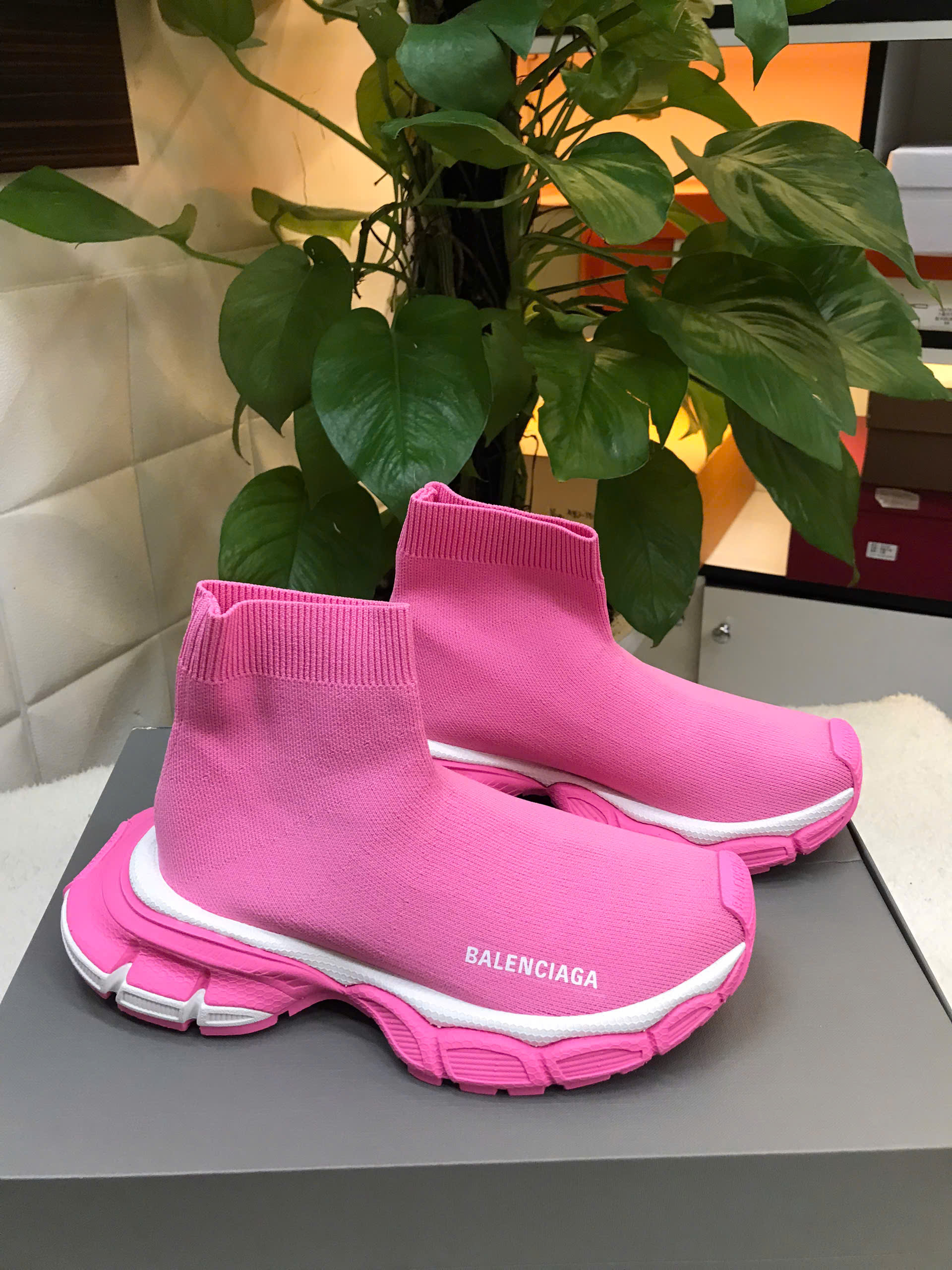 Giày Balenciaga Speed Trainer Pink Siêu Cấp Màu Hồng Size 37