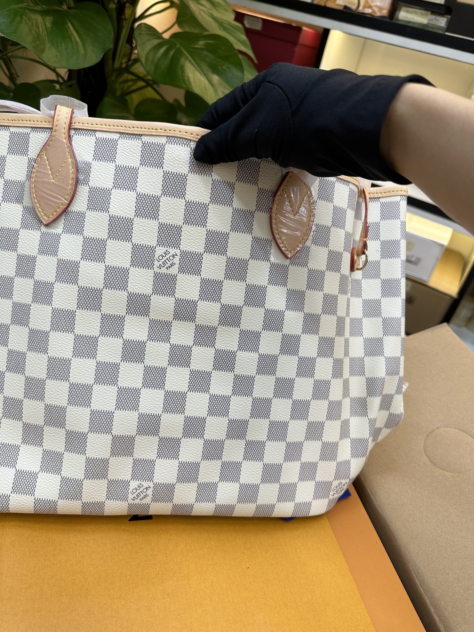 Túi LV Neverfull MM Bag Super Ô Trắng Size 31cm N40604