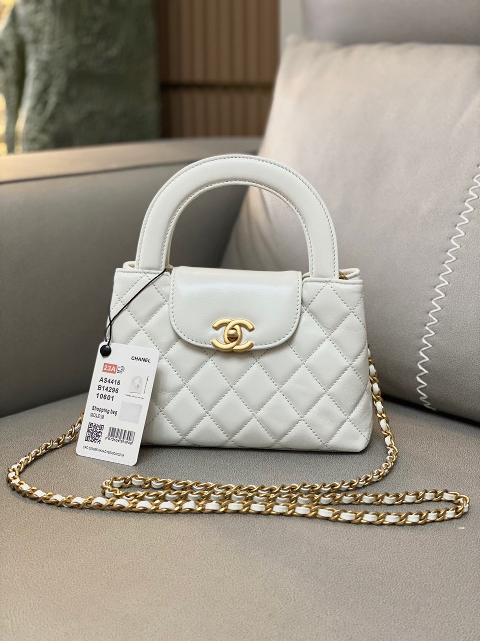 Túi Xách Chanel Kelly Mini Shopping Bag Màu Hồng Phấn AS4416 Chanel 23K