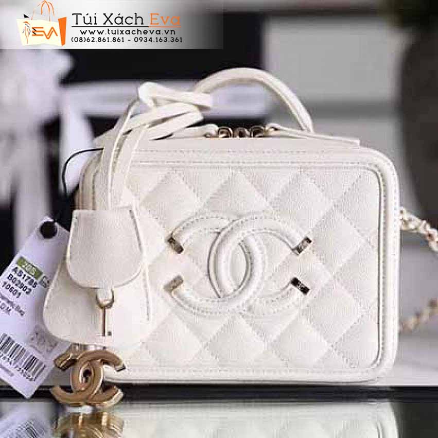 Túi Xách Chanel Vanity Bag Siêu Cấp Màu Trắng Đẹp.