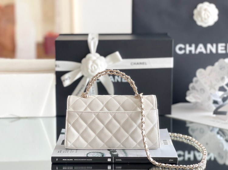 Túi Xách Chanel 23P Kelly Vip Màu Trắng SIze 18cm