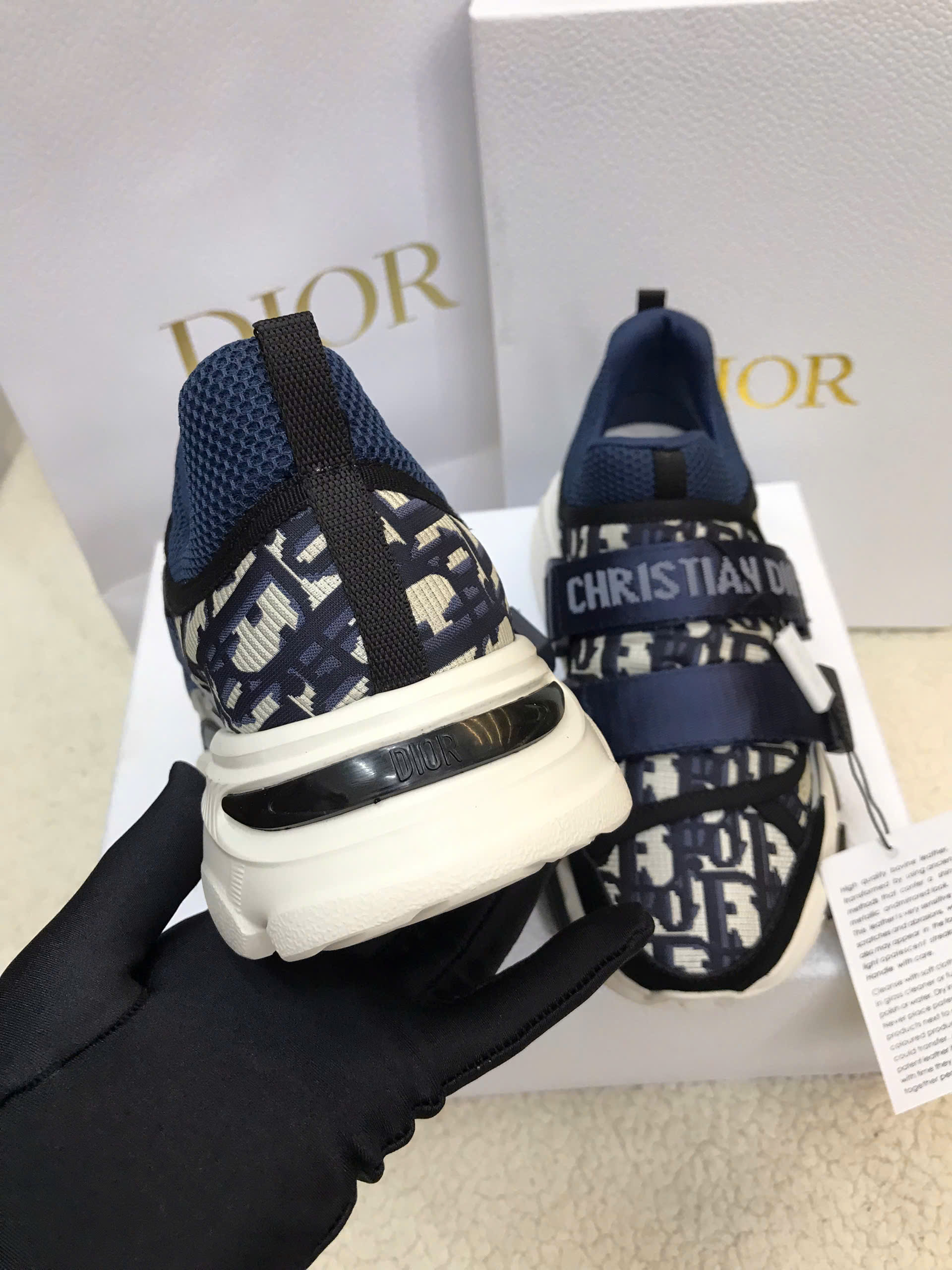 Giày Dior D-Wander Sneaker Deep Blue Siêu Cấp Màu Xanh Size 35