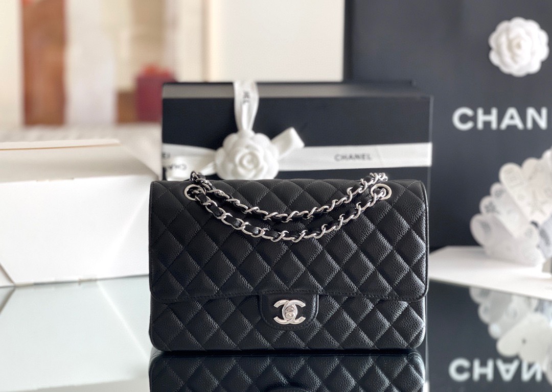 Túi Xách Chanel Classic Flap Vip Khóa Bạc Size 25cm