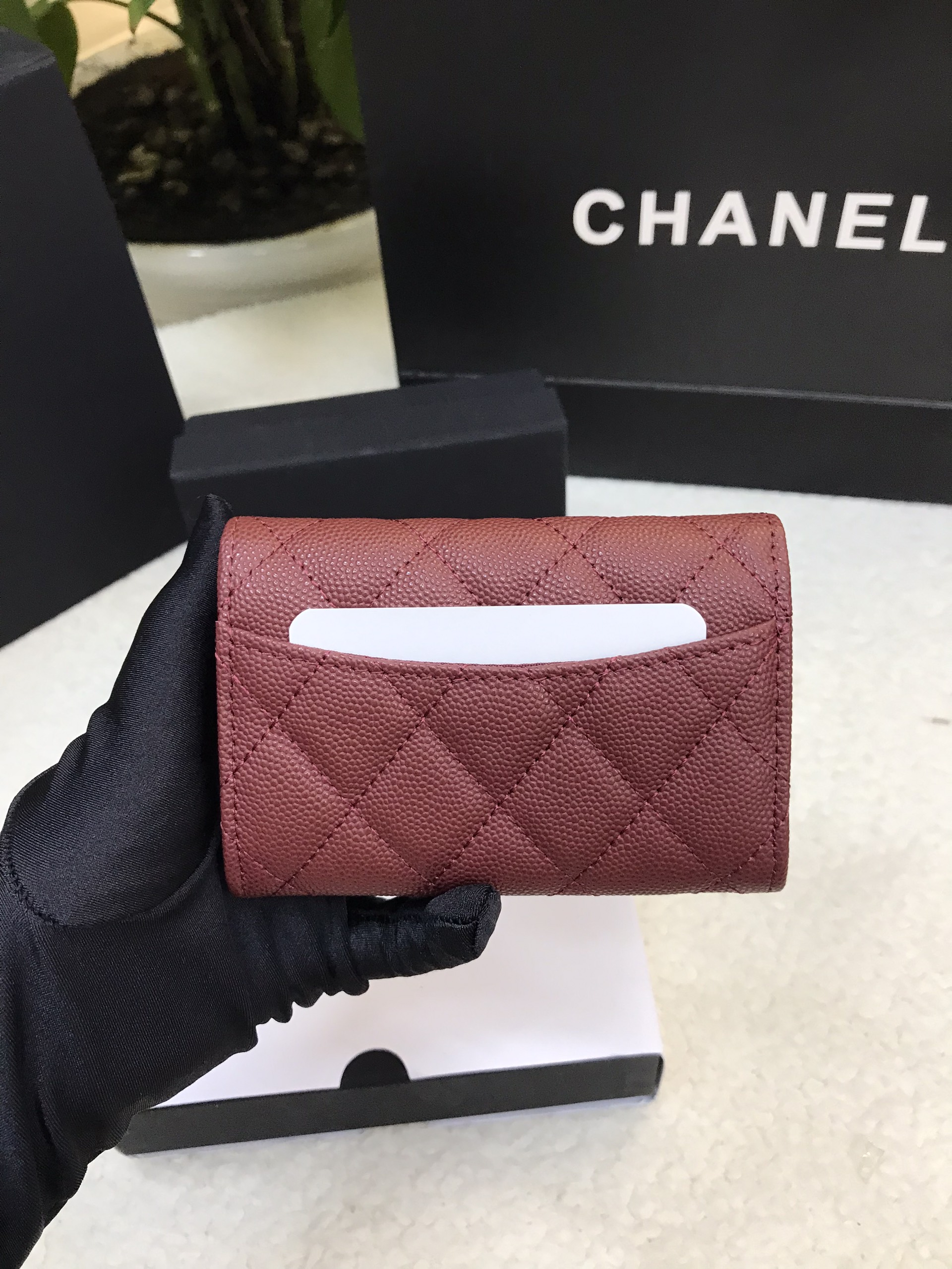 Ví Chanel Classic Card Holder Red Siêu Cấp