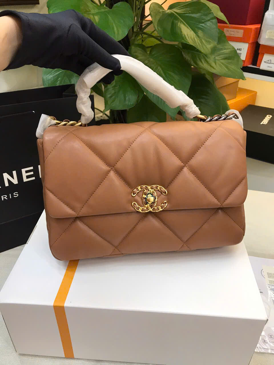 Túi Chanel 19 Bag Vip Màu Nâu Size 30cm