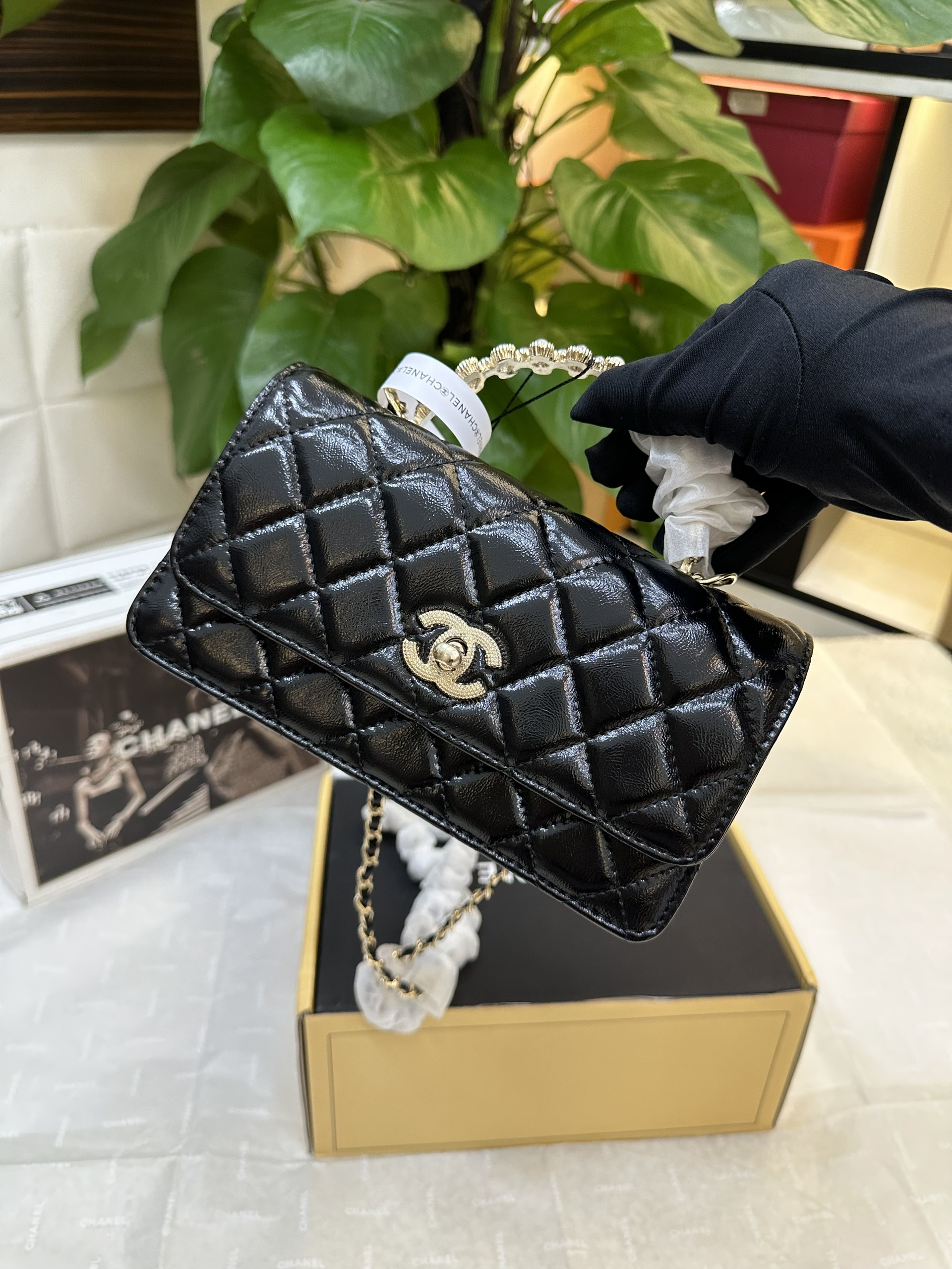 Túi Chanel Handle Bag 19 Super Màu Đen Size 19cm