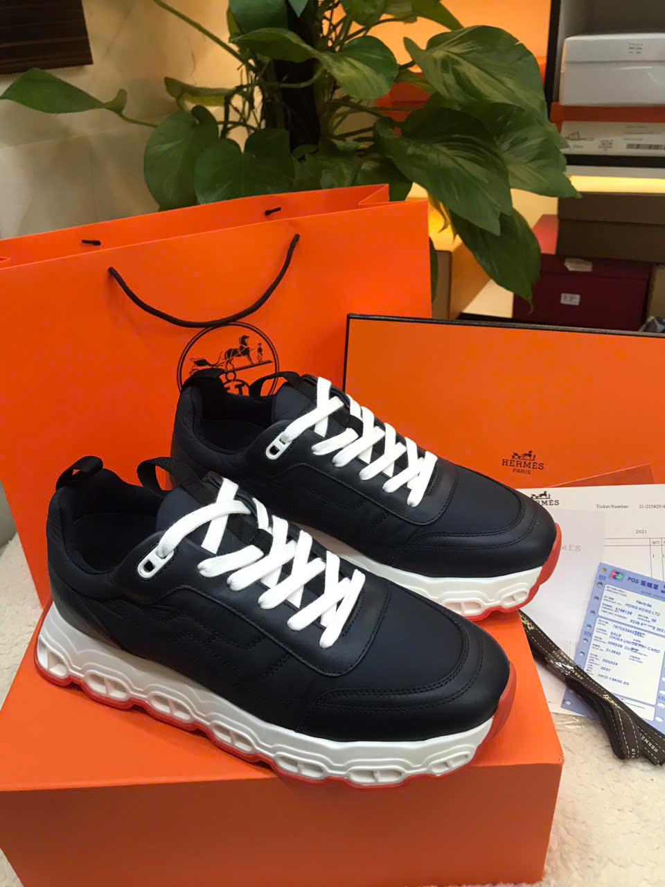 Giày Hermes Tenis Impulse Color Marine Vip Màu Xanh Size 43