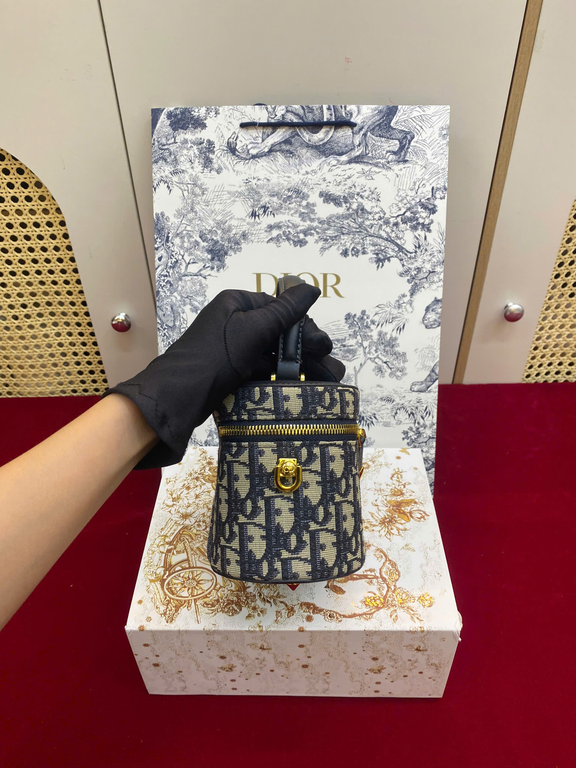 Túi Xách Dior Small CD Signature Vanity Case Super Size 16cm