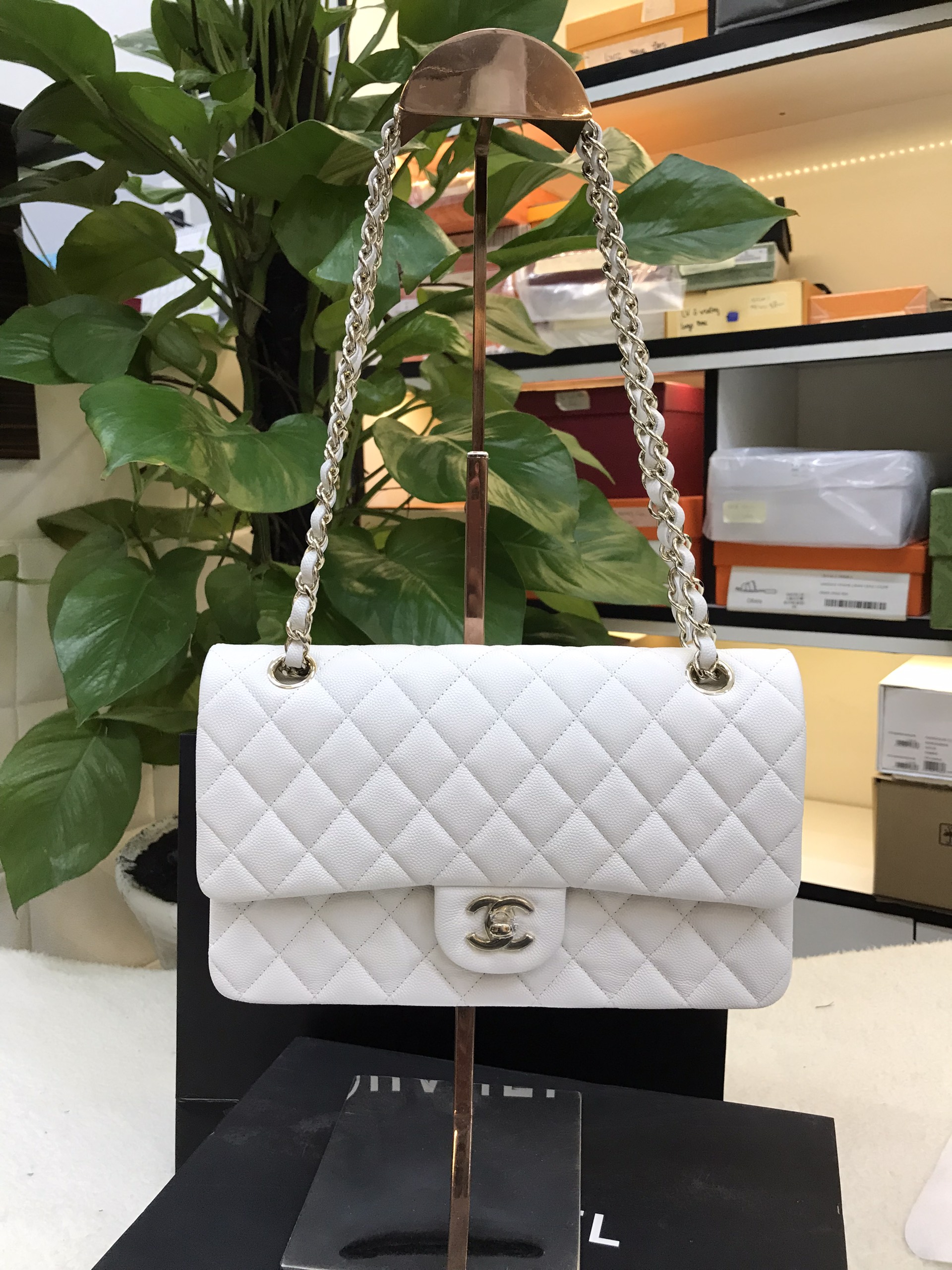 Túi Chanel Classic Vip Màu Trắng Size 25cm