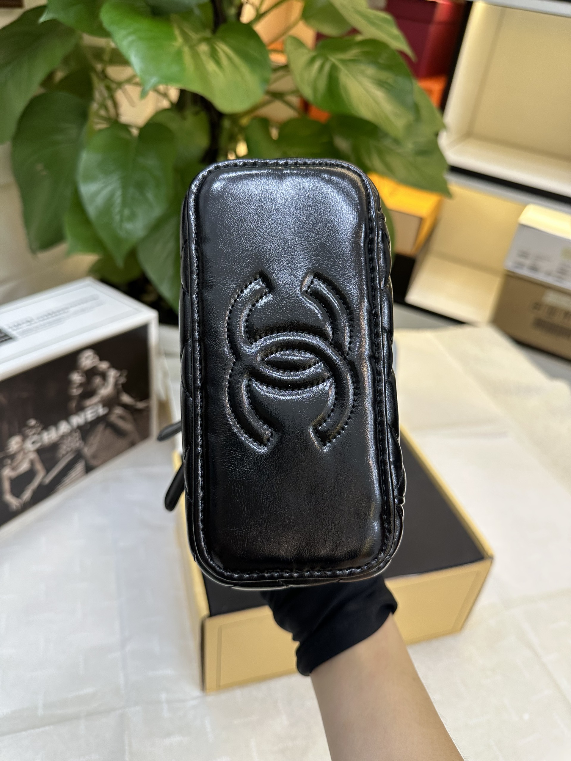 Túi Chanel Vanity Super Màu Đen Size 17cm