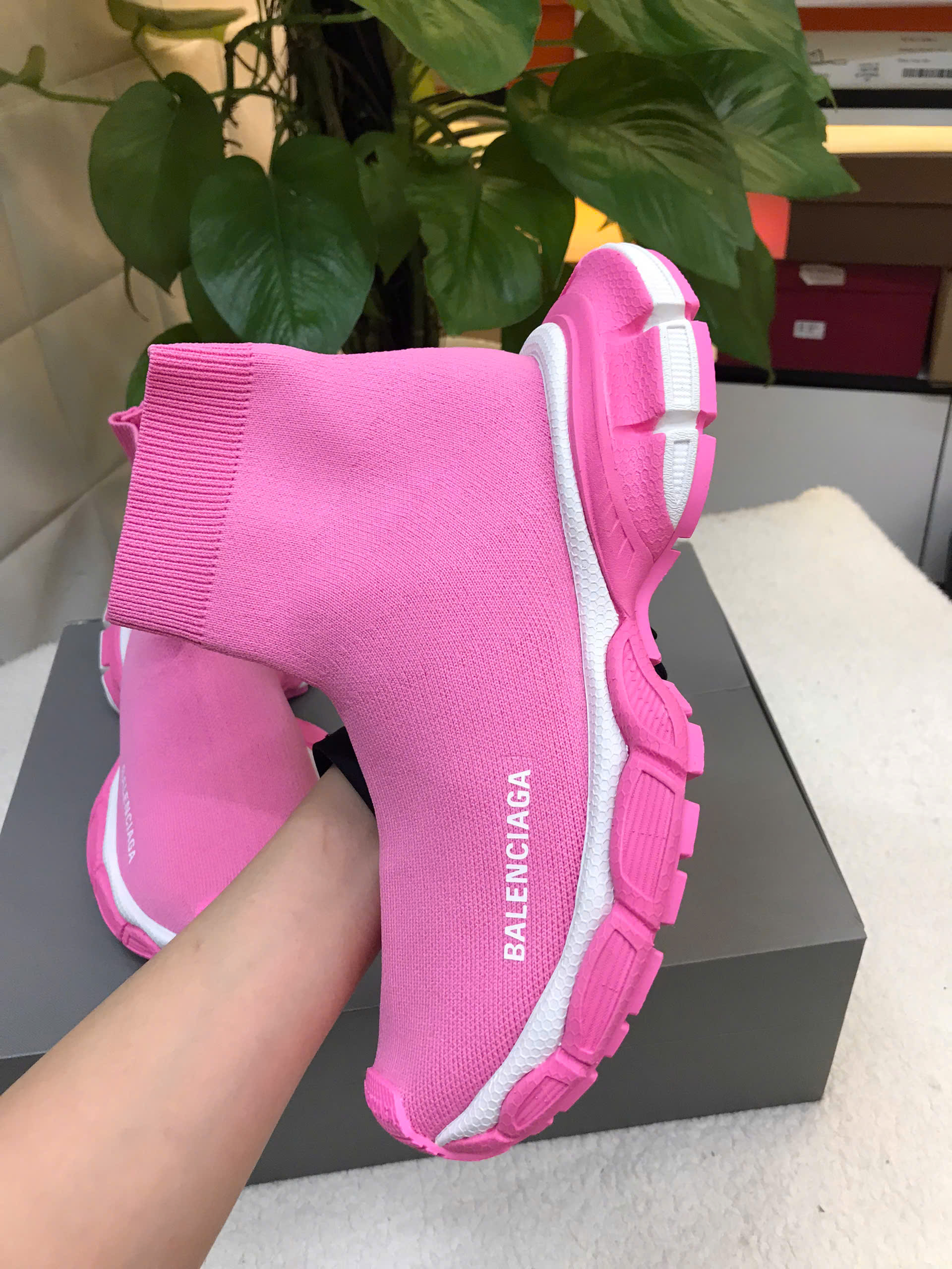 Giày Balenciaga Speed Trainer Pink Siêu Cấp Màu Hồng Size 37