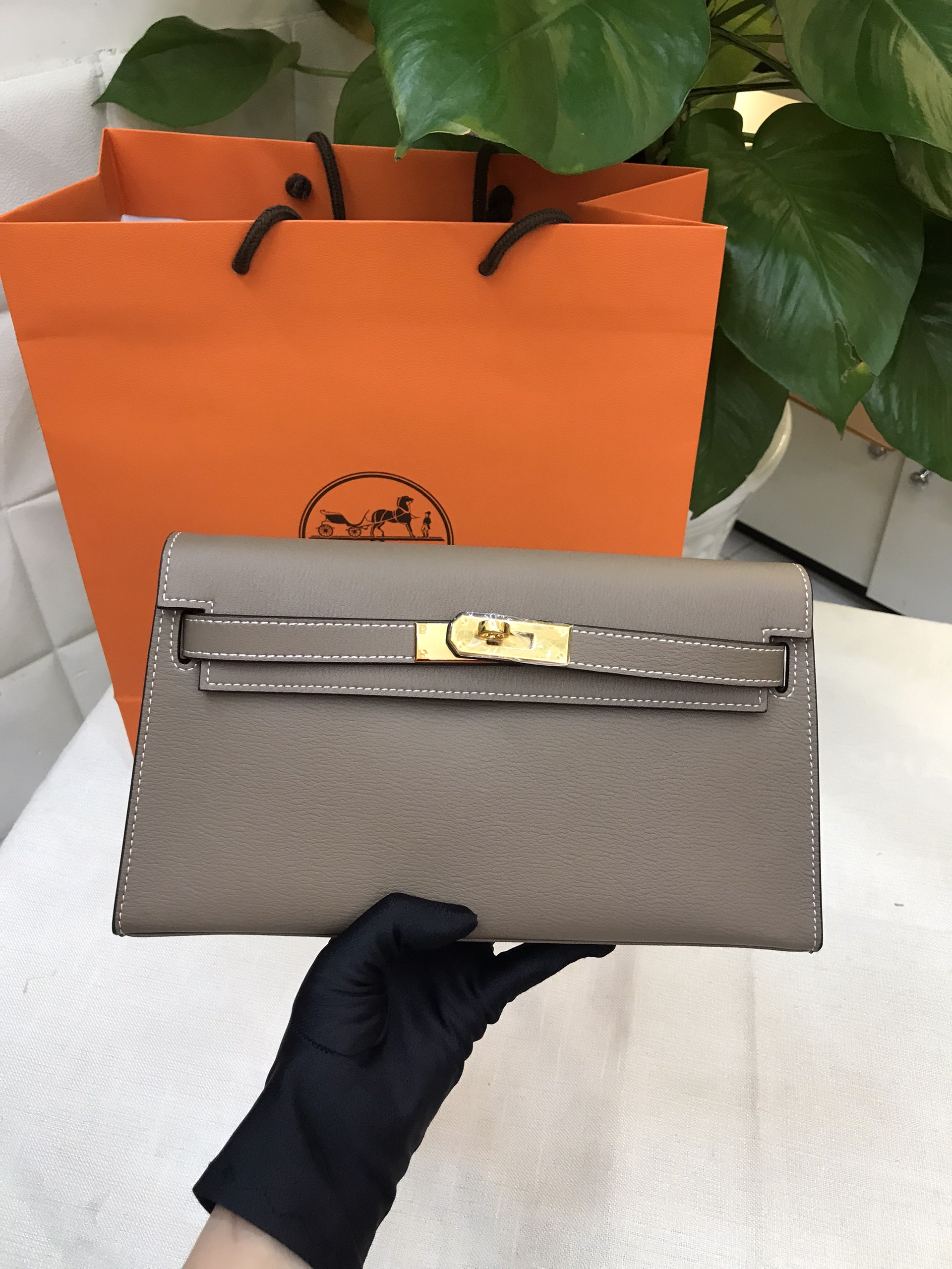 Túi Hermes Kelly Elan Bag Super Màu Xám Size 22cm