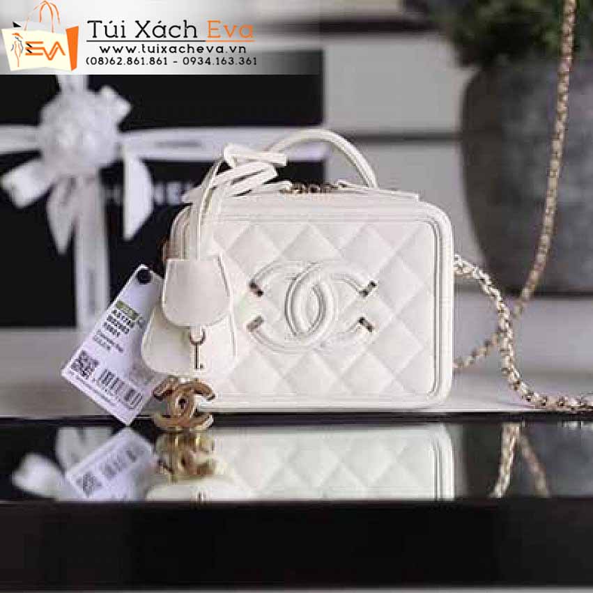 Túi Xách Chanel Vanity Bag Siêu Cấp Màu Trắng Đẹp.