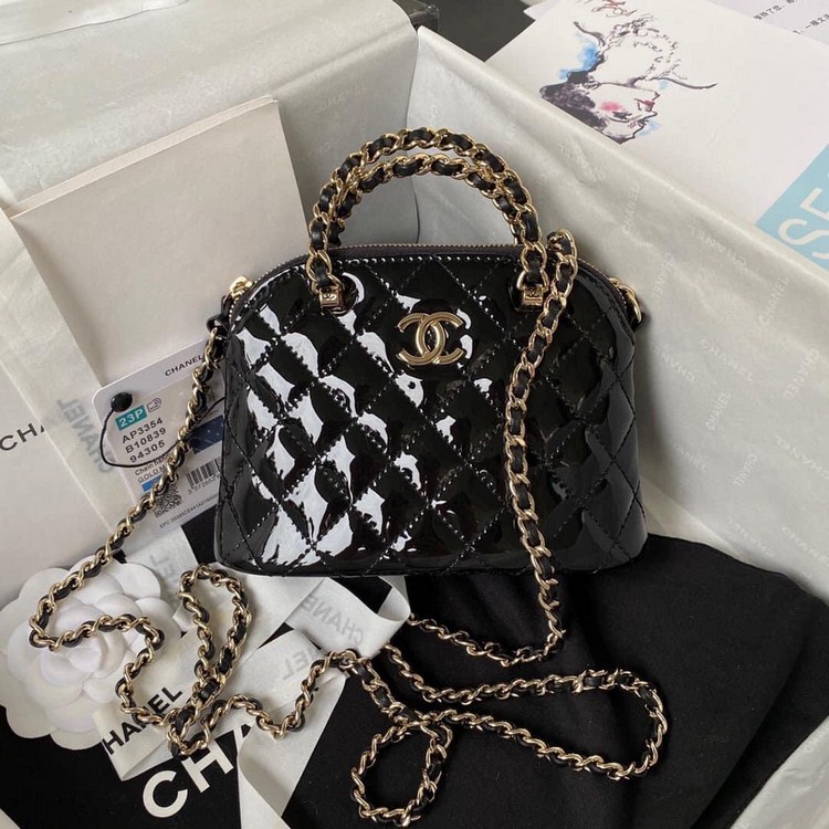 Túi Xách Chanel Hến Siêu Cấp Da Bóng Màu Đỏ AS3354 Size 16cm