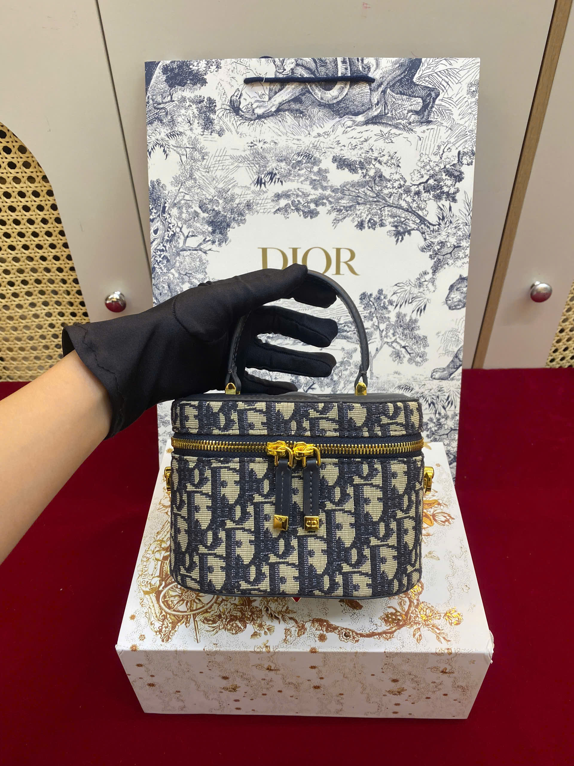 Túi Xách Dior Small CD Signature Vanity Case Super Size 16cm