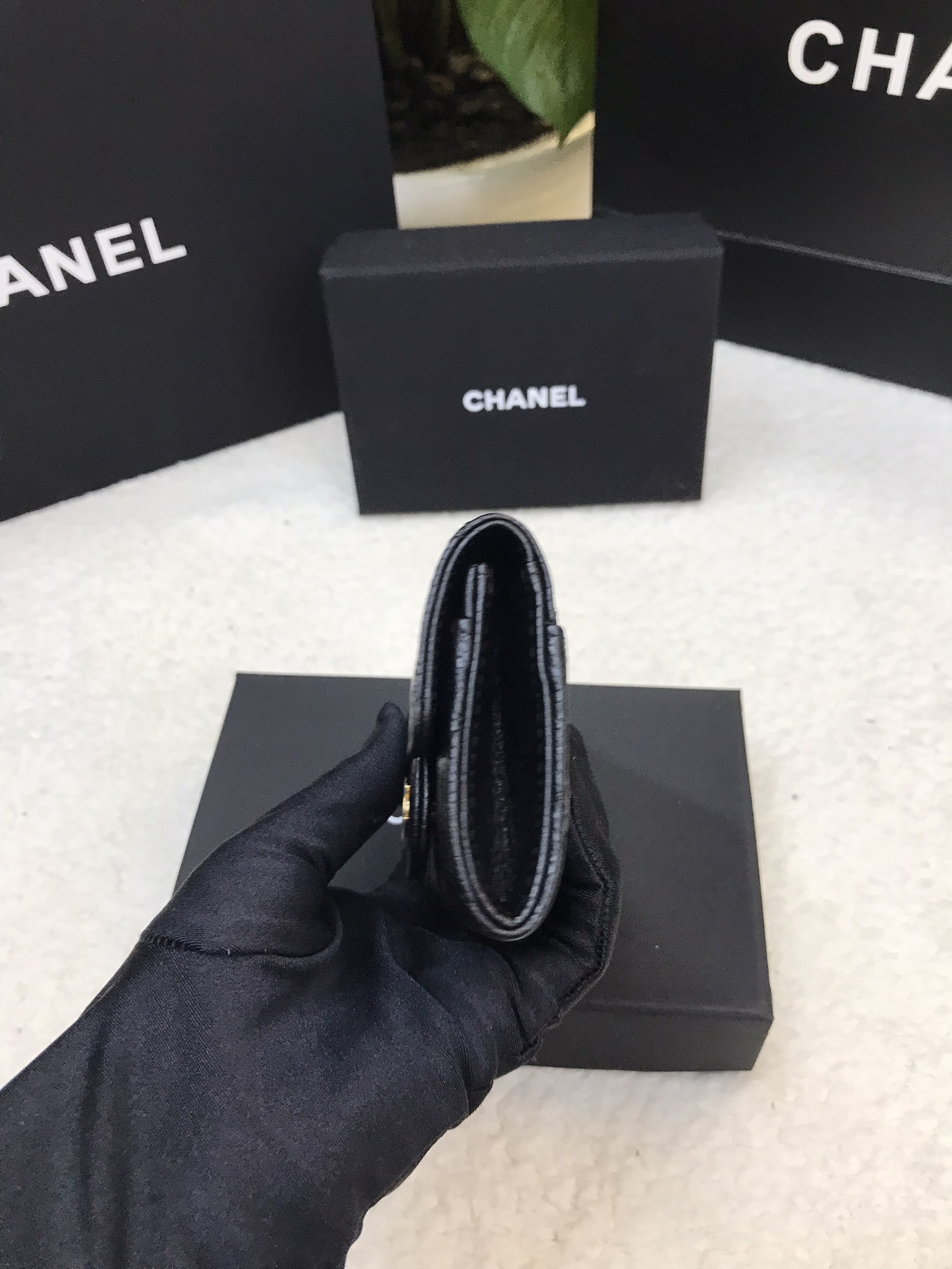 Ví Chanel Classic Card Holder Black VIP AP0214