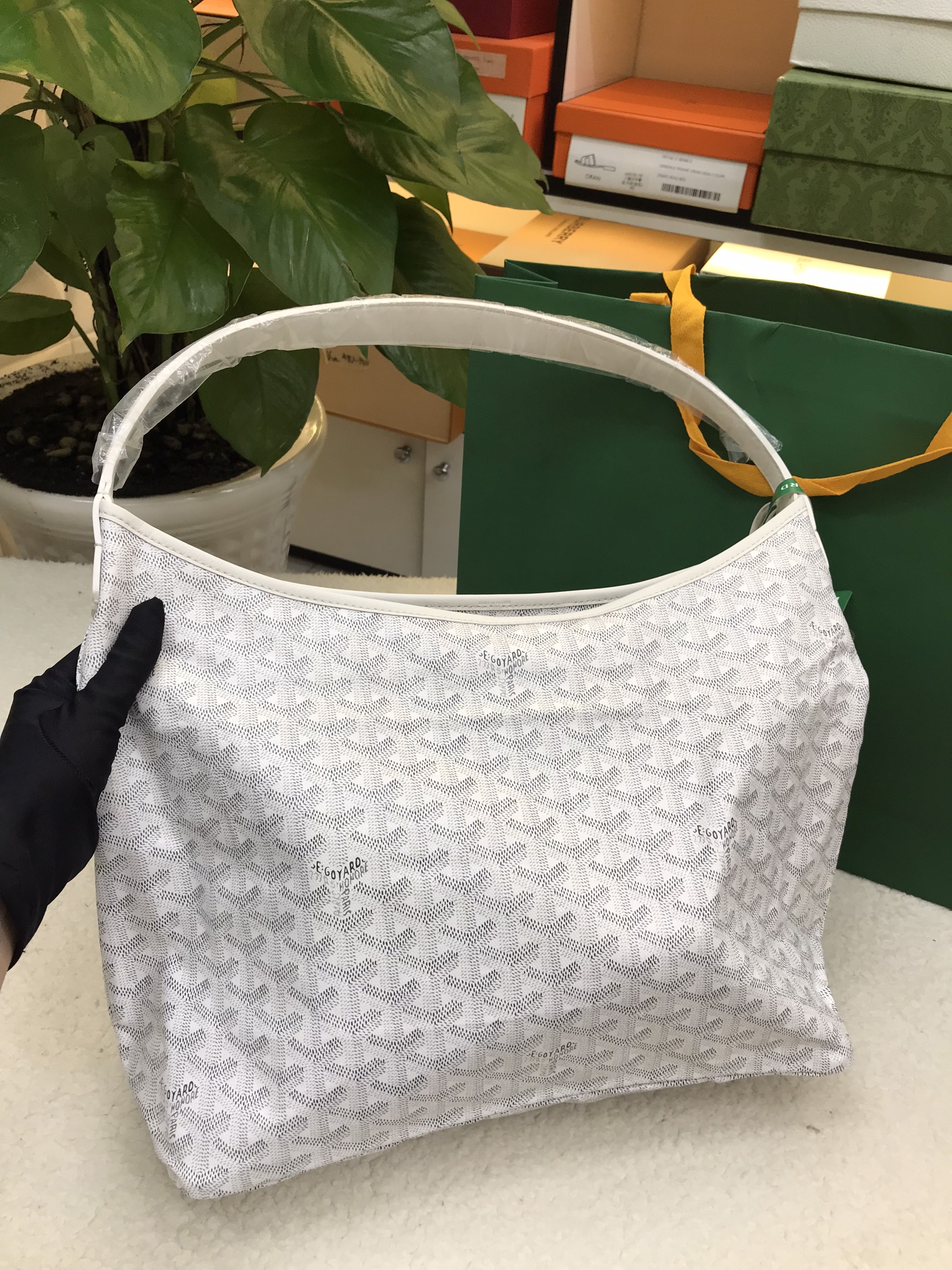 Túi Xách Goyard Bohème Hobo Siêu Cấp Màu Trắng Size 26cm