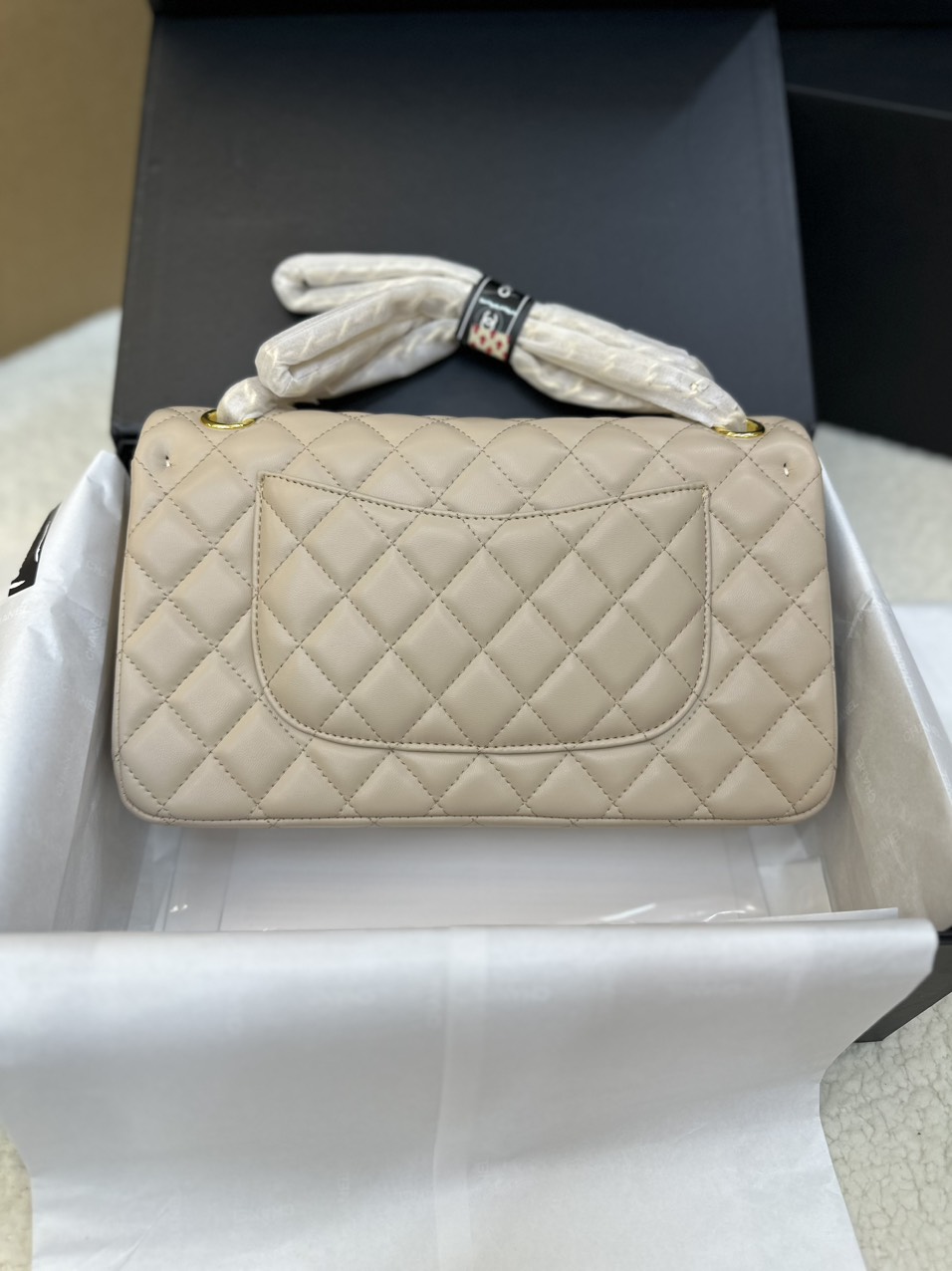 Túi Xách Chanel Classic Flap Màu Trắng Kem Size 25cm