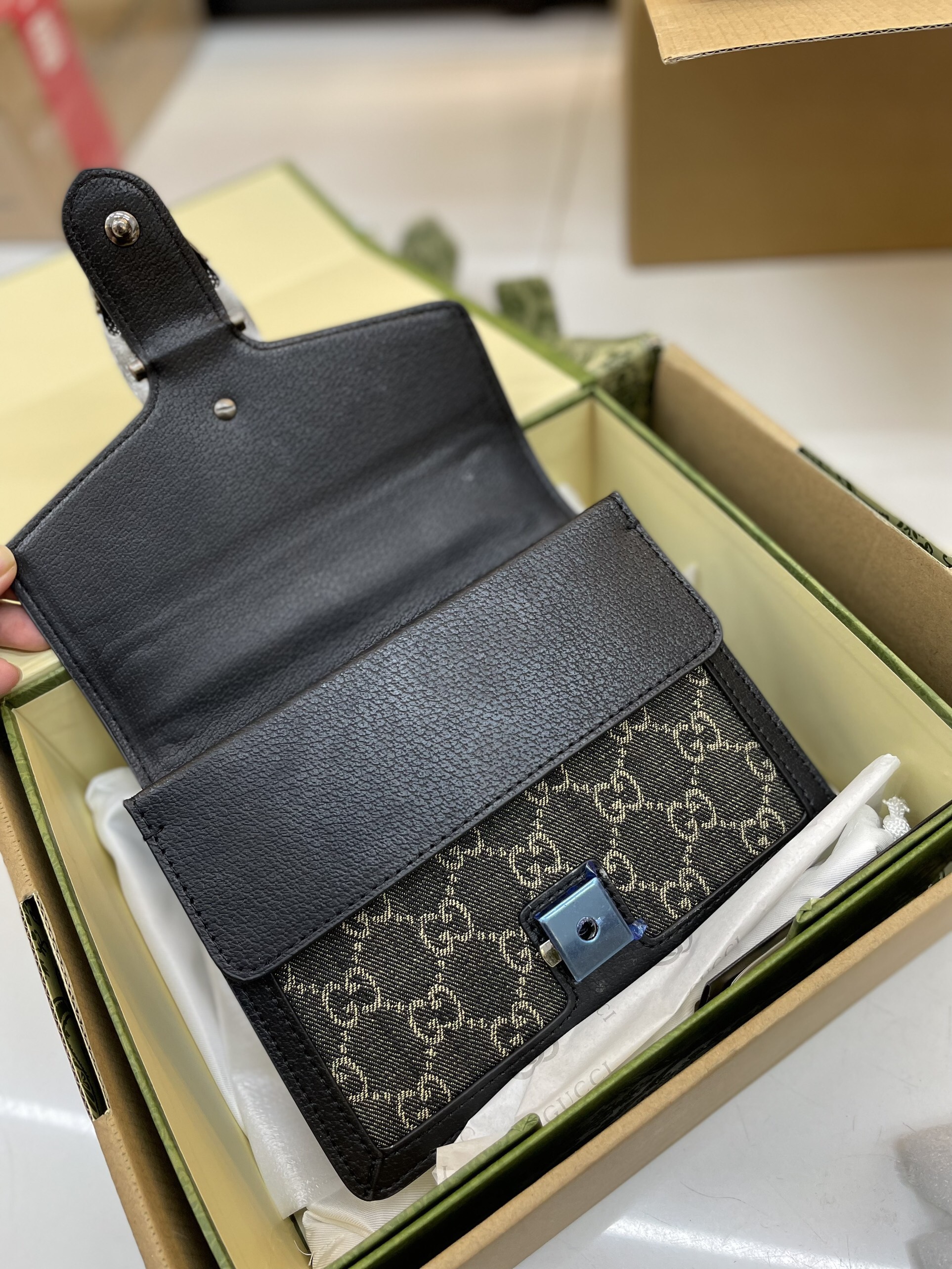Túi Xách Gucci Dionysus Super Màu Đen Size 20cm Full Box