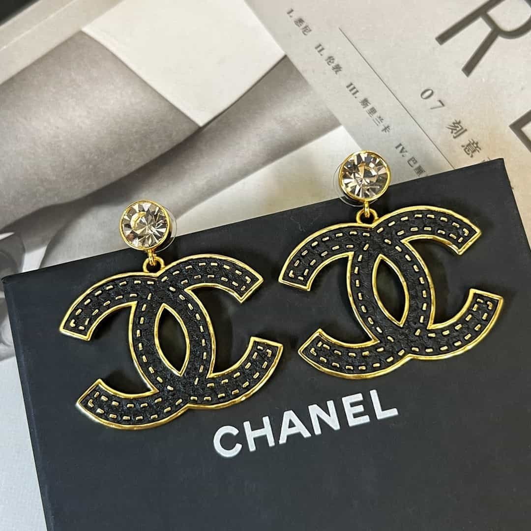 Bông Tai Chanel C2 Double C Siêu Cấp Marquise Full Box