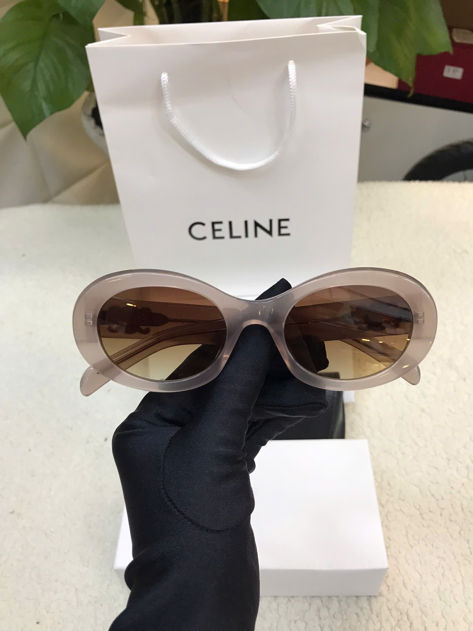 Kính Celine Triomphe 01 Sunglasses In Acetate Siêu Cấp