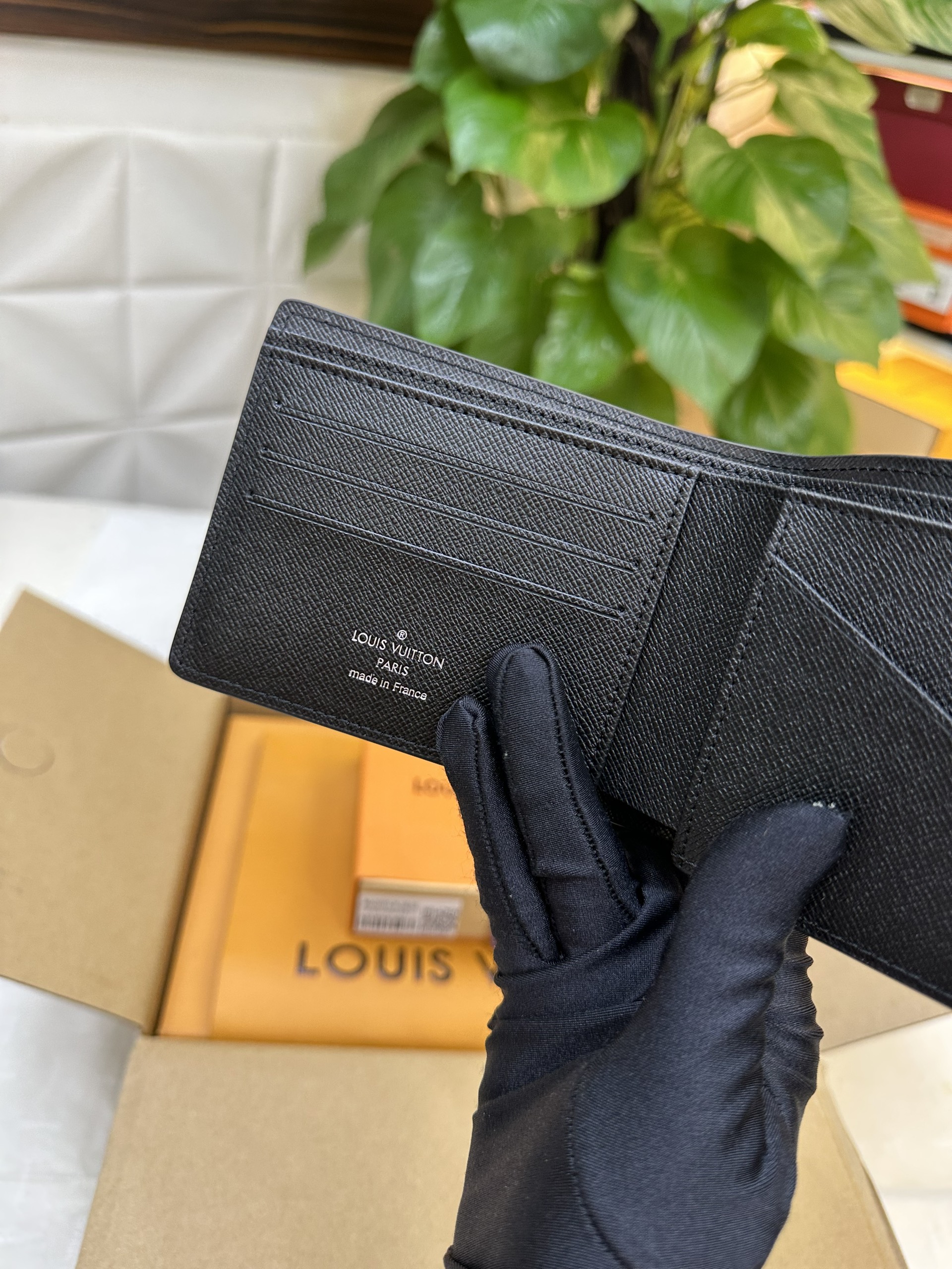 Ví LV Slender Wallet Siêu Cấp Màu Đen Size 11cm M60332